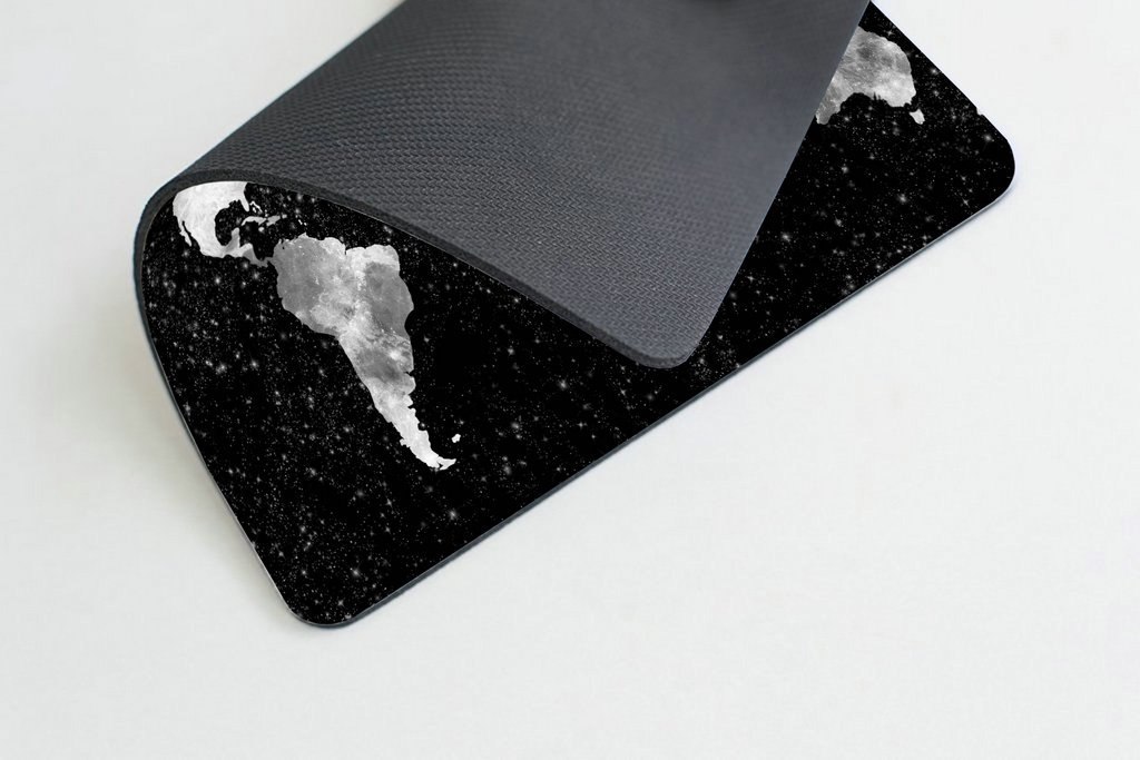 Custom World Map Silhouette Gaming Mouse Pad - Non-Slip Thick Rubber Base, Extra Large Mouse Mat for PC, Laptop & Office Desk | Perfect for Gamers, Programmers & Home Office Setup