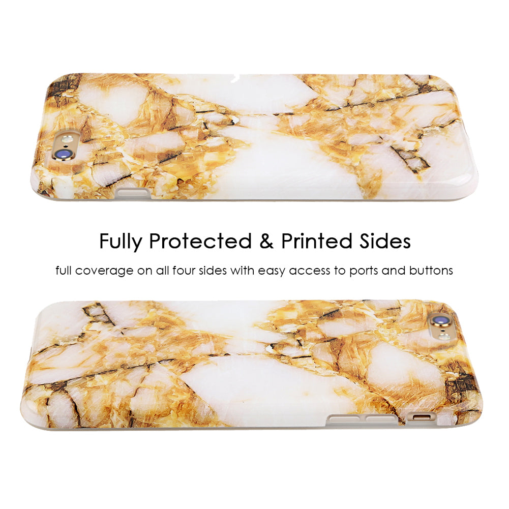 Elegant Amber Gold Marble iPhone Case - Durable Protective Cover for iPhone [Model] - Perfect for Daily Use, Travel & Gifting