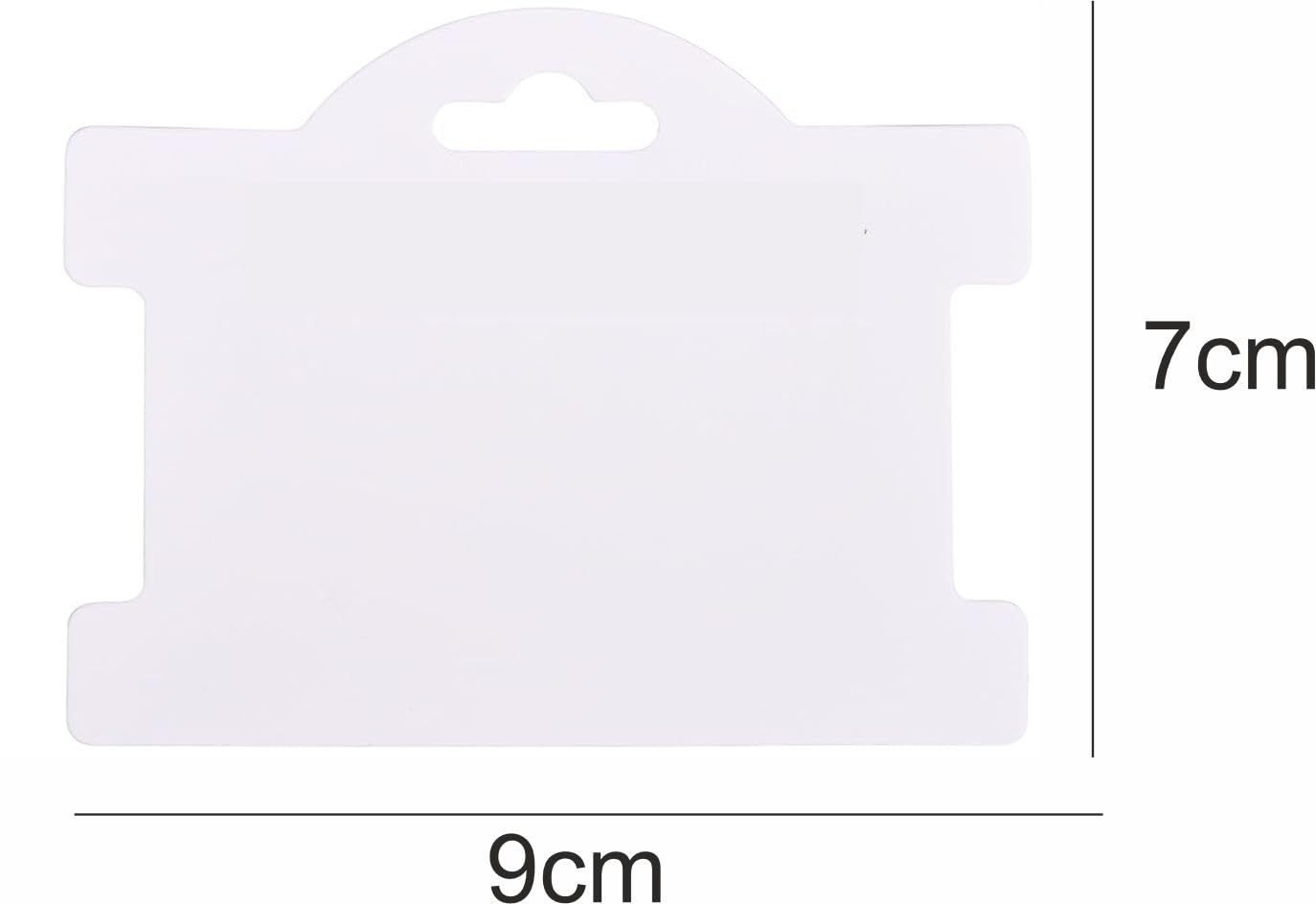 Zenomia 50-Piece White Jewelry Display Cards for Necklaces & Bracelets - 7 x 9.7 cm Elegant Showcase Cards for Retail Stores, Boutiques & Jewelry Exhibitions