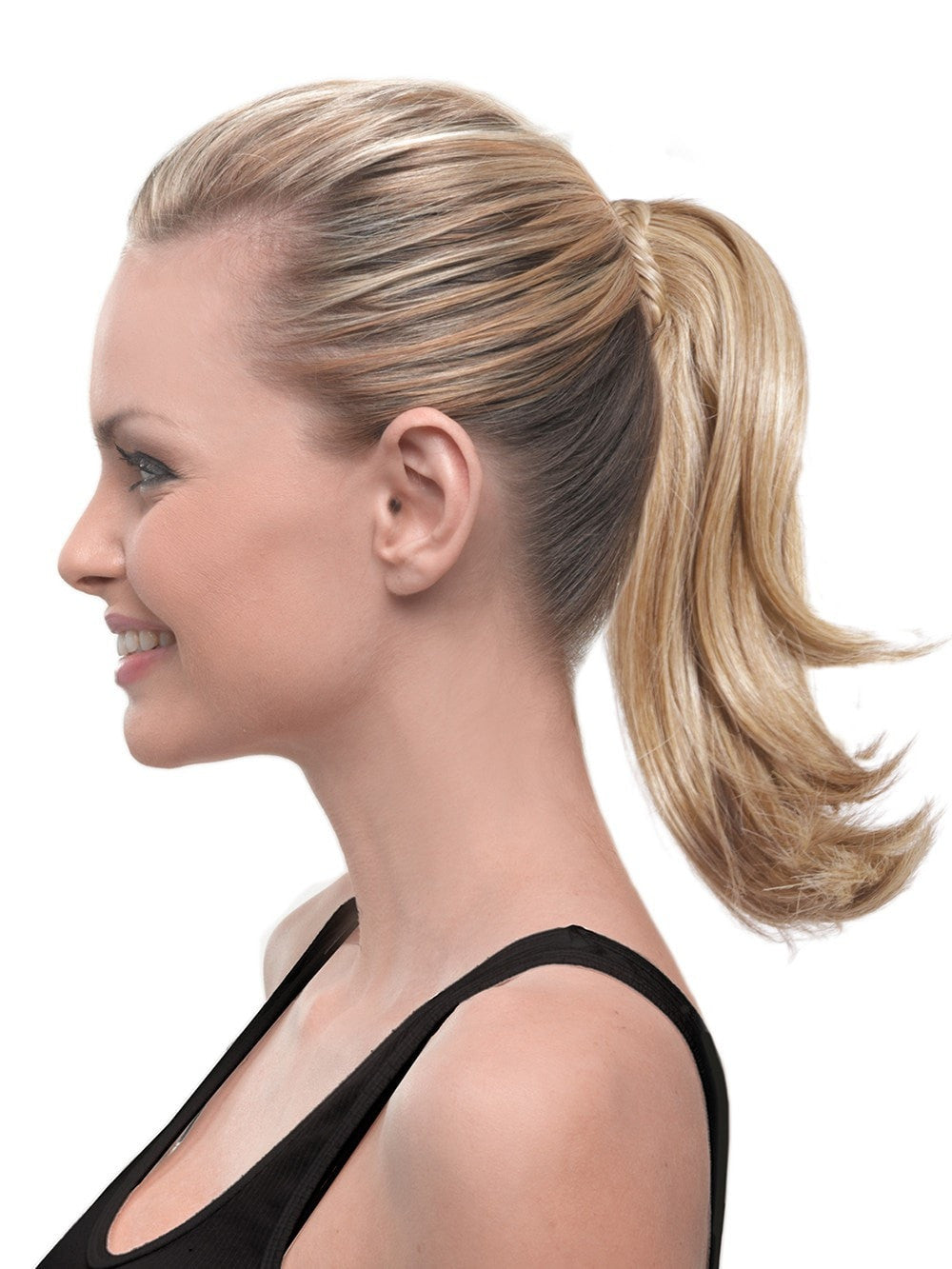 10 Inch Claw Clip Ponytail with Braid - HF Synthetic Hair Extensions (Clip In) for Women - Perfect for Parties, Weddings & Everyday Styling
