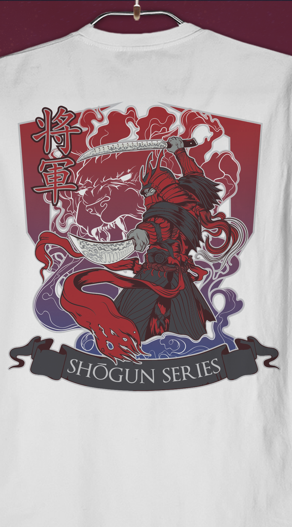 Shogun Series Blades Up Graphic T-Shirt for Men - Japanese Samurai Design Casual Tee - Perfect for Streetwear, Anime Conventions & Martial Arts Events