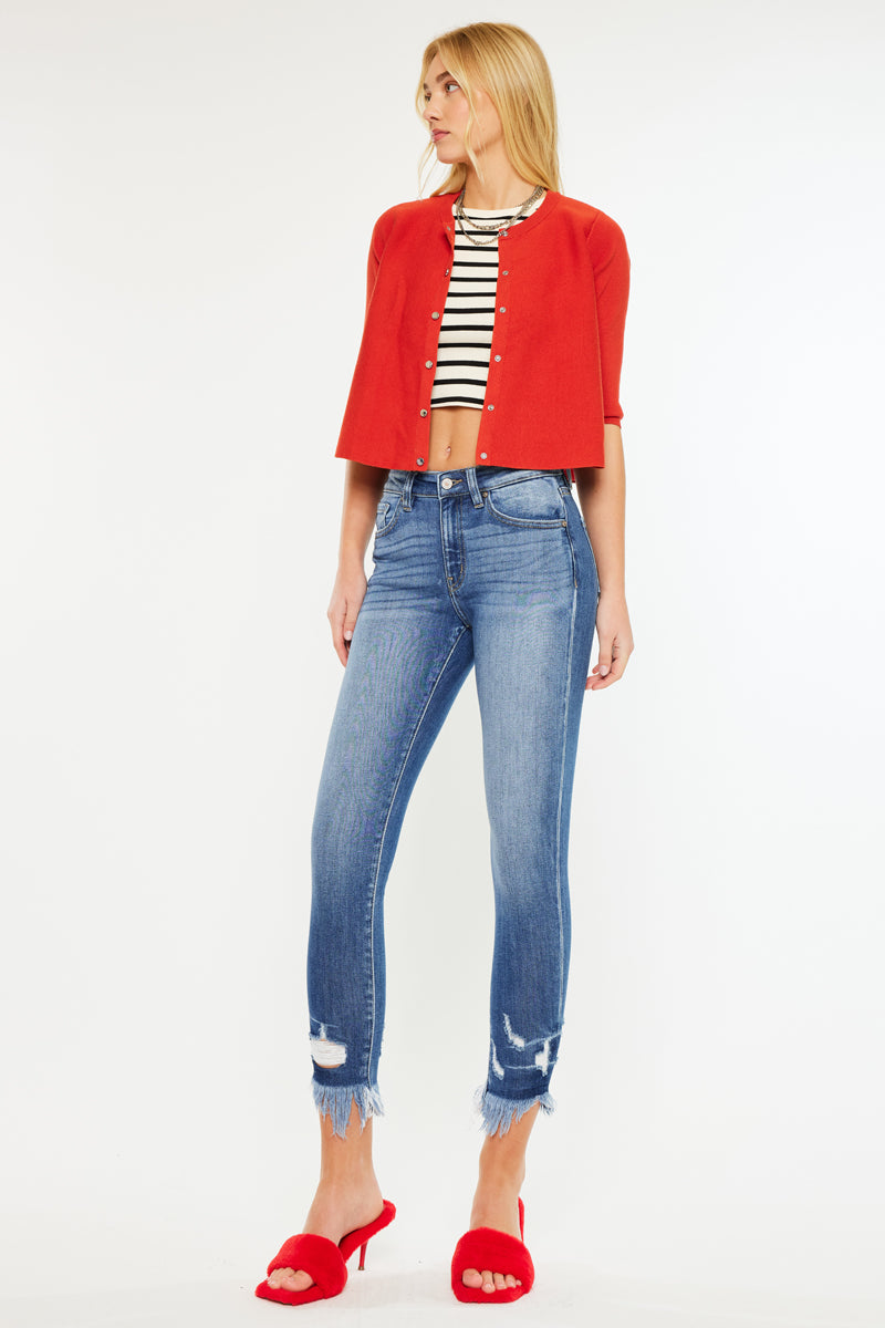 Raleigh High Rise Ankle Skinny Jeans for Women - Slim Fit Stretch Denim Pants | Perfect for Casual Wear, Office & Night Out