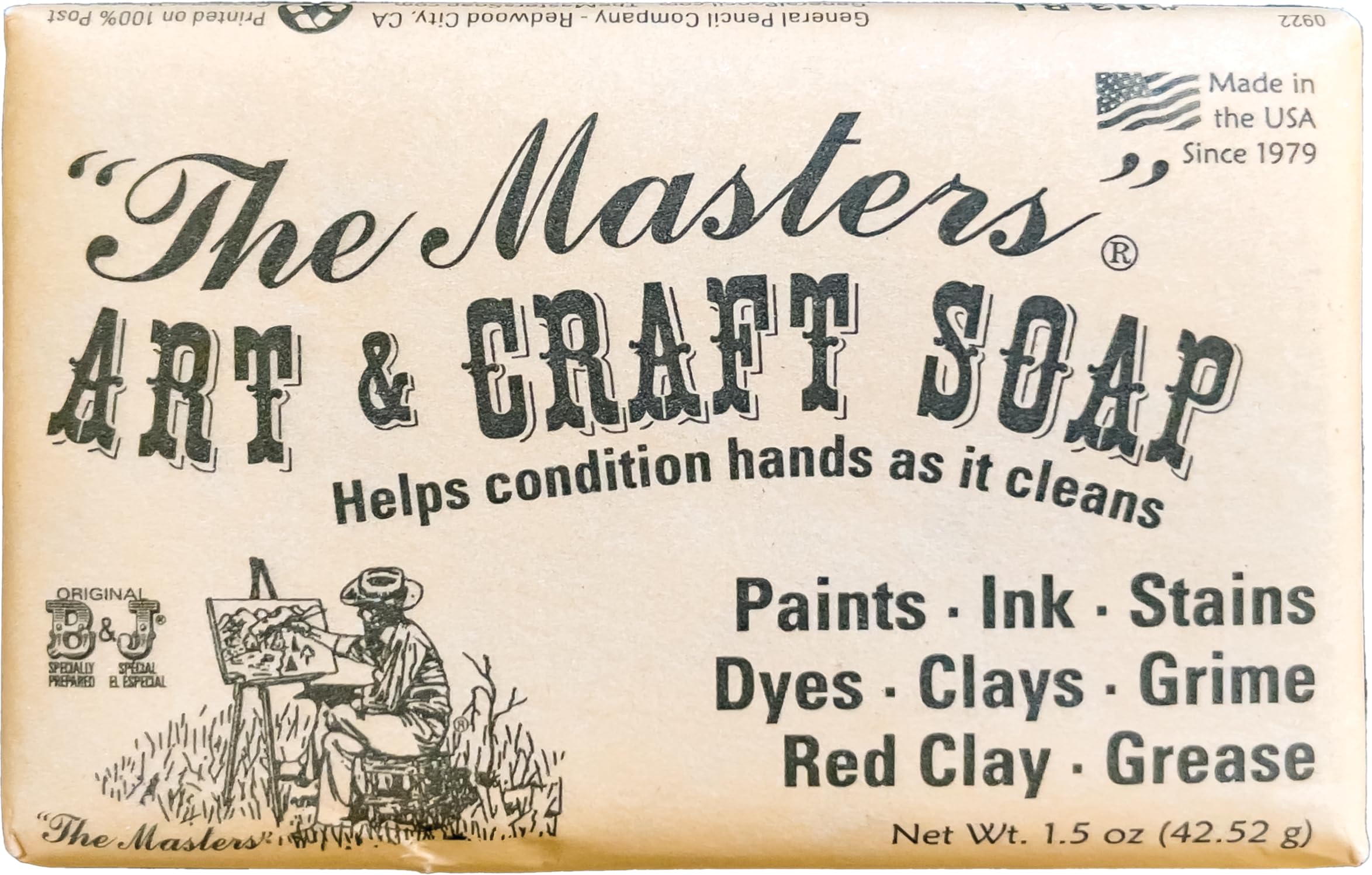 General Pencil The Master's Hand Soap - 1.4 oz | Premium Artist Hand Cleanser | Ideal for Removing Graphite, Charcoal & Oil Pastels - Perfect for Artists & Draftsmen