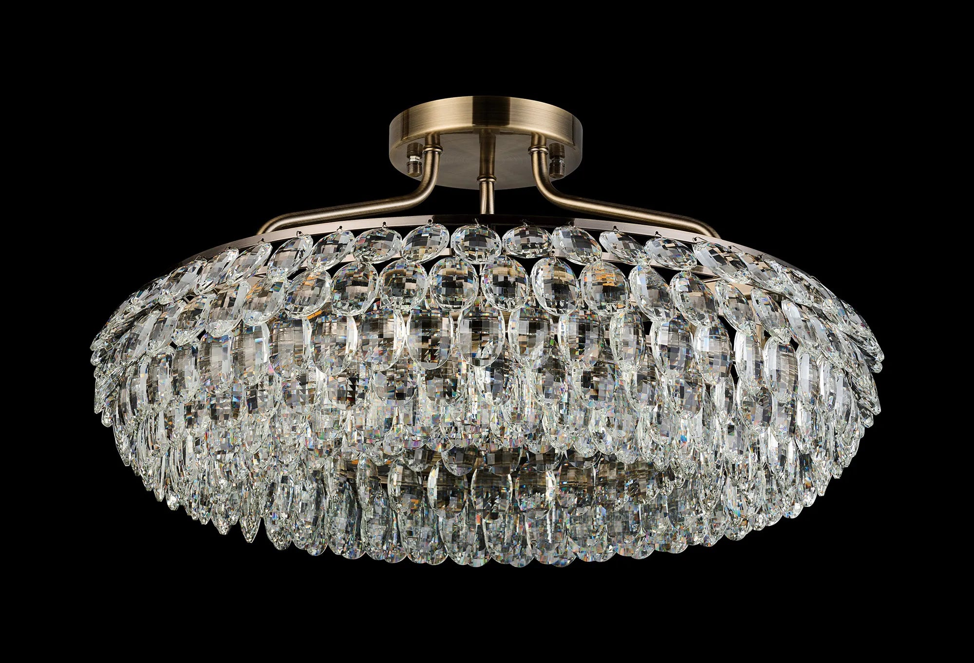 Consten Semi Flush Ring Ceiling Light Fixture with E14 Socket - Perfect for Bedroom, Hallway & Small Space Lighting