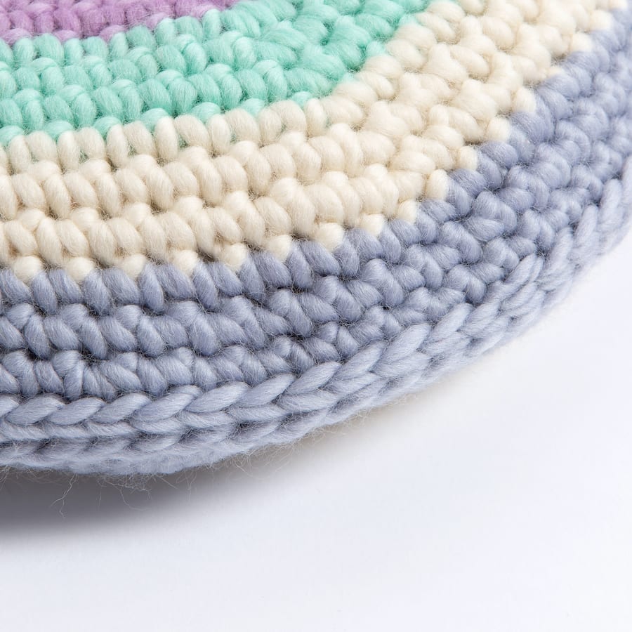 Rainbow Crochet Cushion Set - DIY Knitting Kit for Beginners - Perfect for Home Decor, Gifts & Cozy Living Room Accents