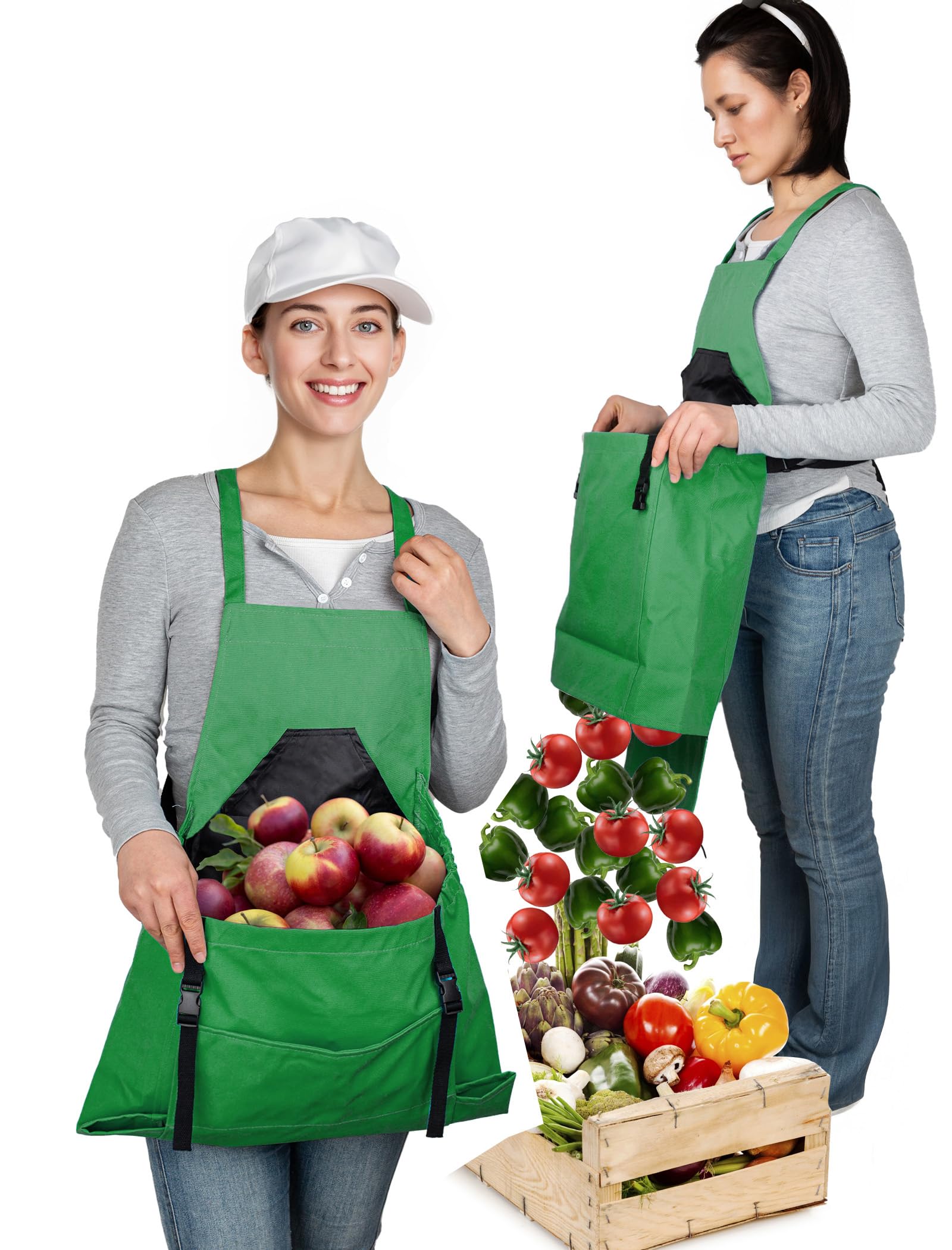 Durable Gardening Apron with Multiple Pockets for Women & Men - Washable Harvest Apron for Planting, Weeding & Harvesting - Perfect Gardening Gift for Outdoor Enthusiasts
