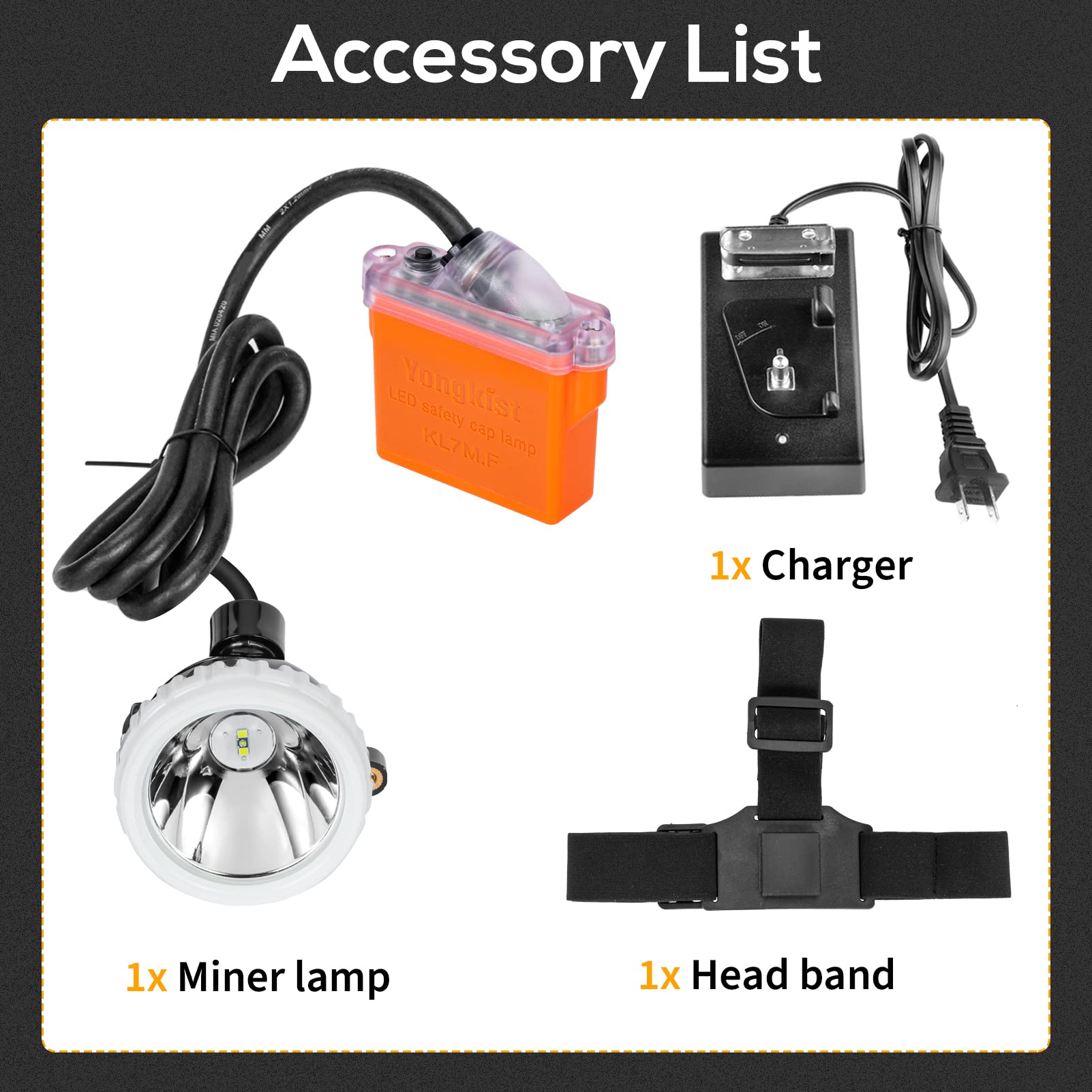 Super Bright Rechargeable LED Headlamp for Hunting & Mining - 1+2 LED Lights, Waterproof & Explosion Proof Hard Hat Light - Perfect for Night Hunting, Underground Mining, Construction & Outdoor Adventures