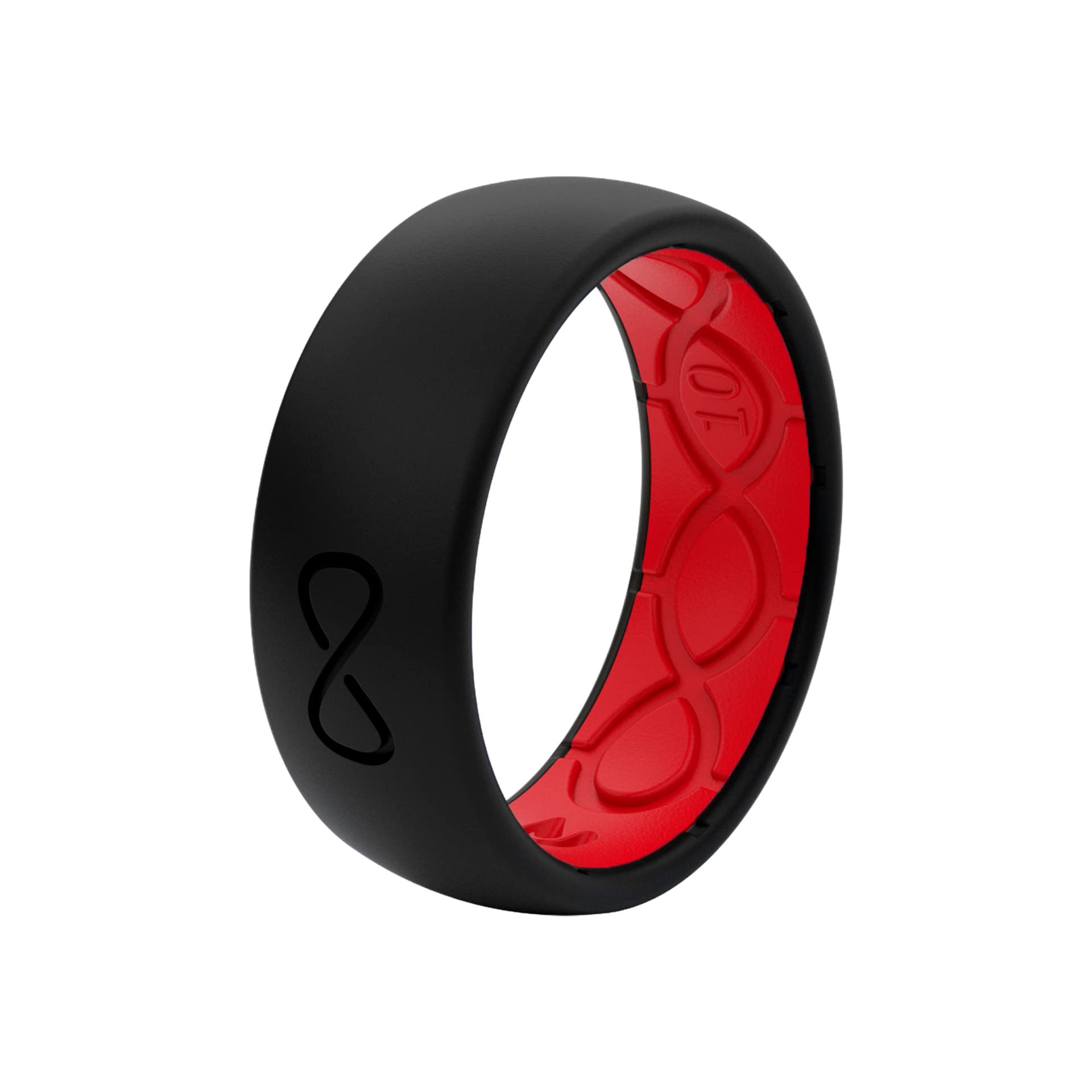 Groove Life Solid Silicone Ring for Men - Breathable Comfort Fit Wedding Band with Unique Design, Durable Rubber Ring for Active Lifestyle - Perfect for Gym, Swimming, Work & Outdoor Activities