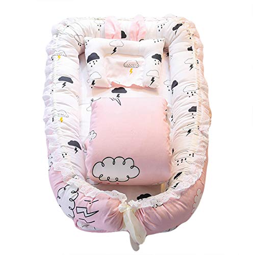 WANNISHA Portable Baby Lounger & Co-Sleeping Nest - Breathable Adjustable Newborn Crib with Cotton Cover | Perfect for Nursery, Travel & Bedside Sleeping