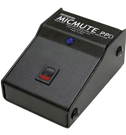 Whirlwind MICMUTE-PPD Latching Microphone/Line Switcher - Professional Desktop Audio Switch for Studio, Podcast & Live Streaming