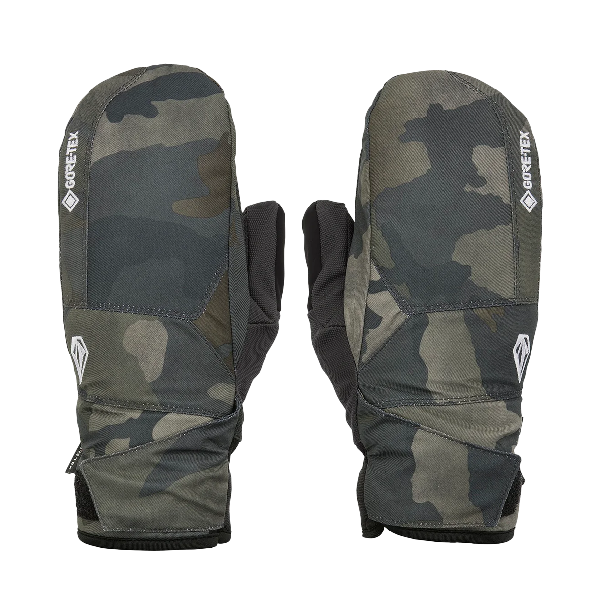 Volcom Stay Dry Gore-Tex Mitt Gloves - Waterproof & Windproof for Winter Sports - Cloudwash Camo Design - Ideal for Skiing, Snowboarding & Outdoor Adventures