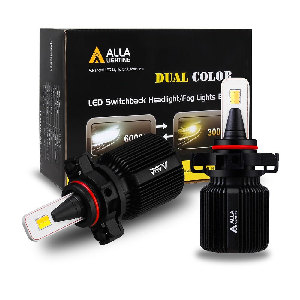 2504 PSX24W LED Switchback Bulbs - 6000K White/3000K Yellow Fog Lights for Cars, Trucks, SUVs - Durable & Bright for Enhanced Visibility in Rain, Snow & Night Driving
