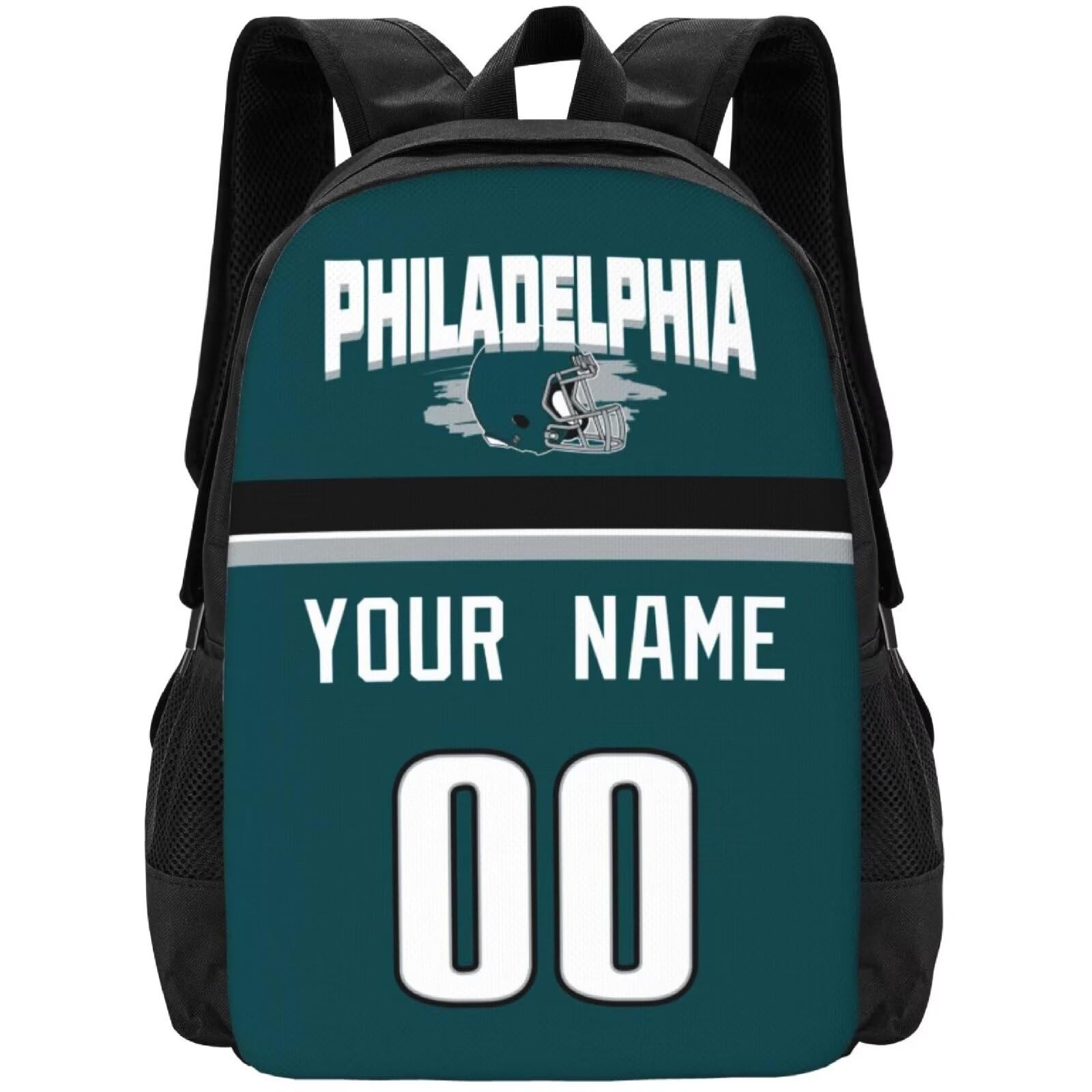 Custom Philadelphia Backpack with Personalized Name & Number - Unisex Gift for Men & Women | Perfect for School, Travel, and Sports Fans