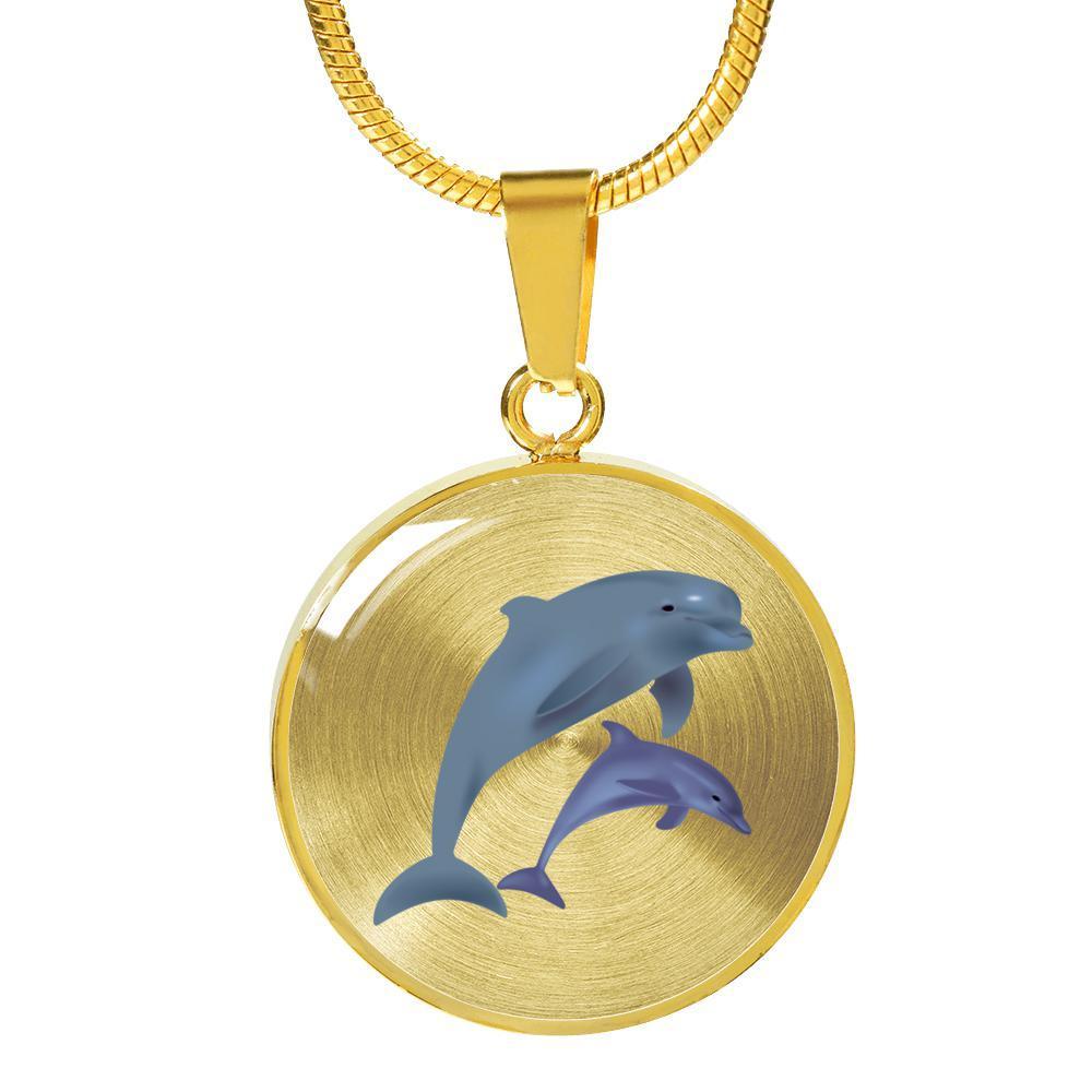 Dolphin Necklace for Women - Sterling Silver Dolphin Pendant with 18