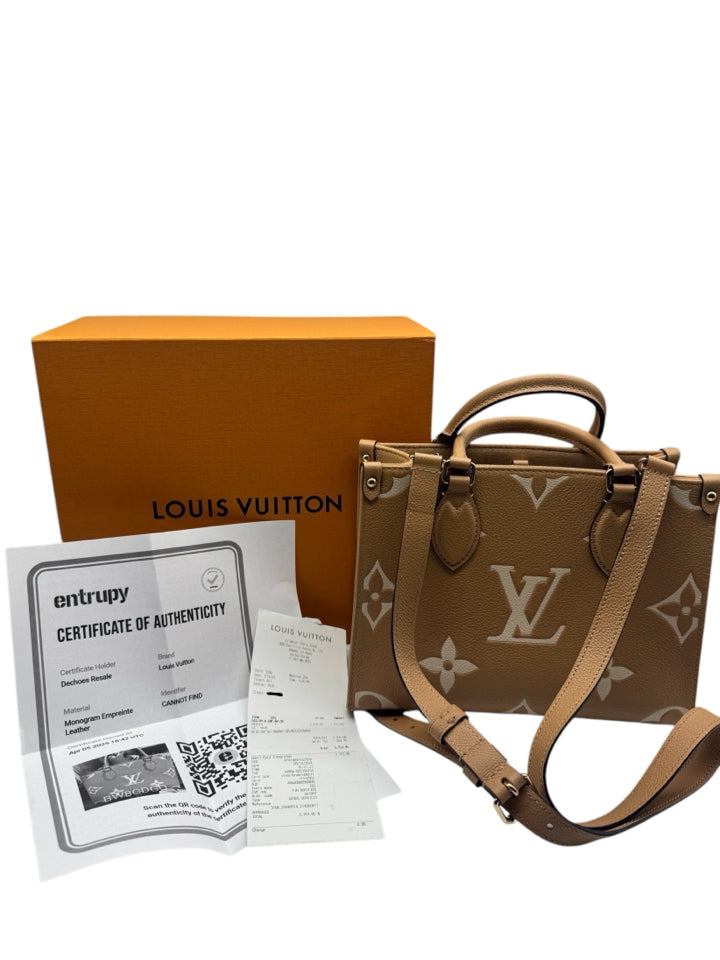 Louis Vuitton Bicolor Empreinte Leather On The Go Tote Bag - Stylish Designer Handbag for Women, Work, Travel & Everyday Use