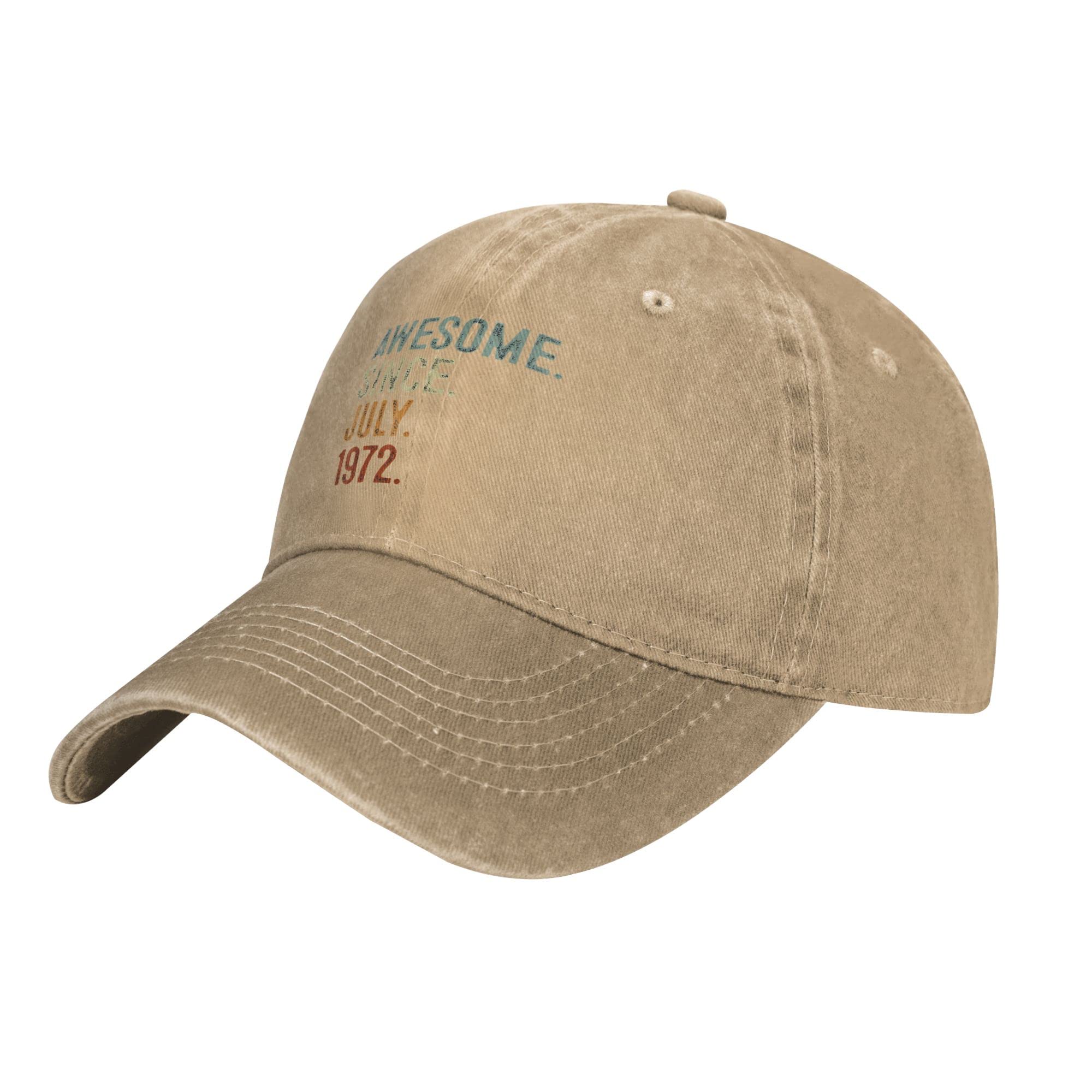 50th Birthday Hat for Men & Women - Adjustable Vintage 1972 50 Years Old Gift - Perfect for 50th Birthday Parties, Milestone Celebrations & Funny Costume Outfits