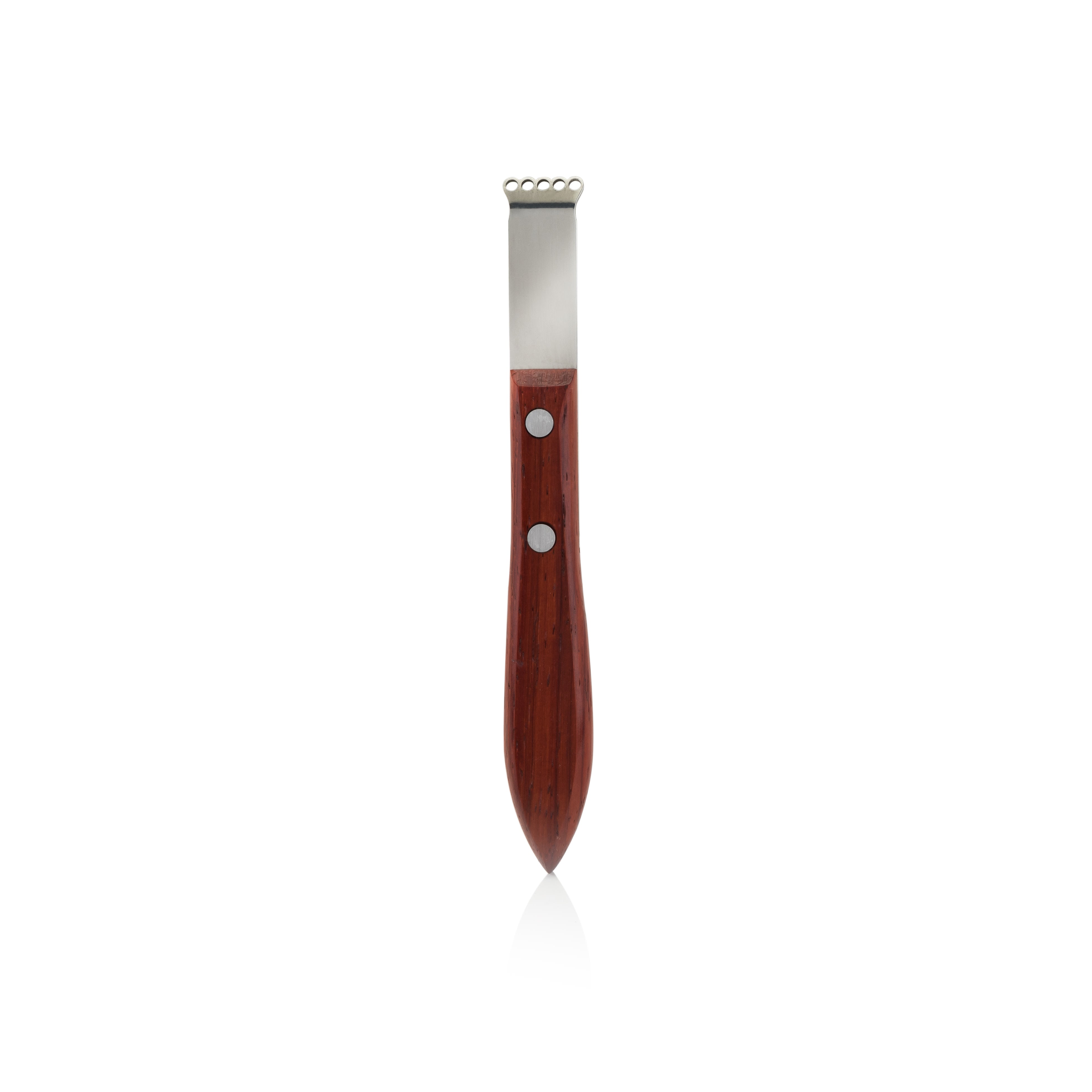 Premium Stainless Steel Citrus Zester with Ergonomic Acacia Wood Handle - Perfect for Zesting Lemons, Limes & Oranges for Baking, Cooking & Cocktail Garnishes