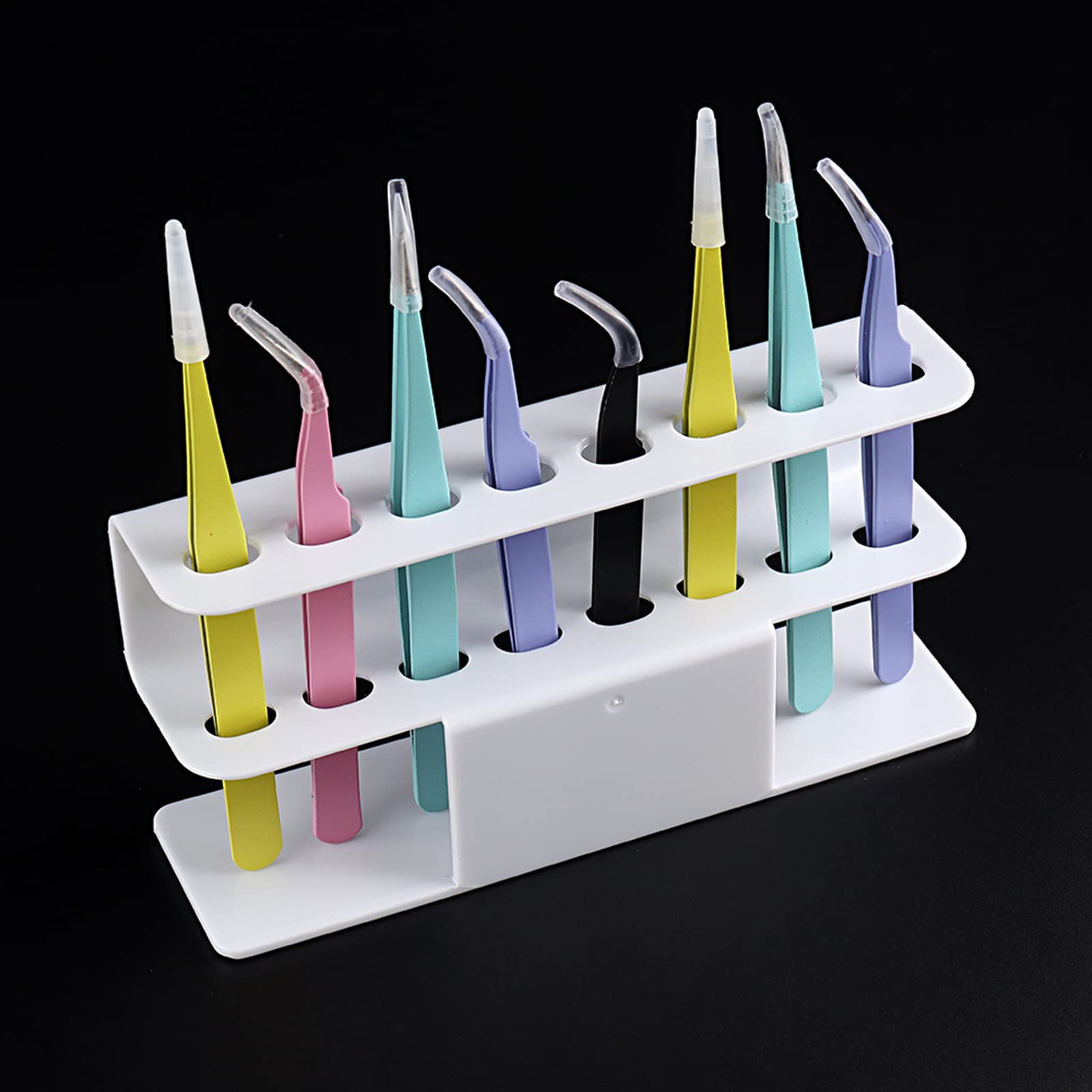 Professional Eyelash Extension Tweezers Stand Holder - Display & Storage Organizer for Lash Tools, Accessories, and Supplies - Perfect for Salon, Spa, and Home Use with Protective Cover