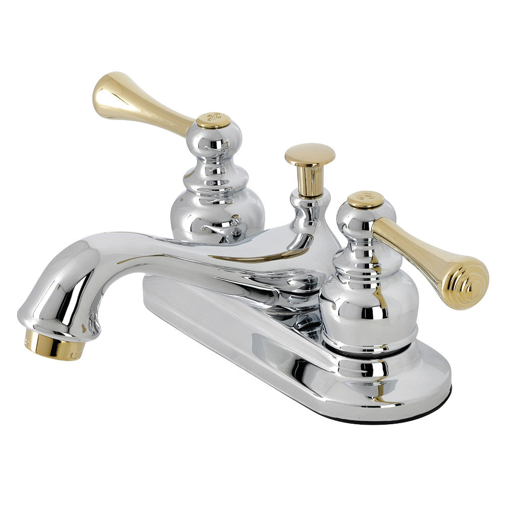 Kingston Brass KB604BL 4-Inch Centerset Bathroom Faucet - Modern Water-Saving Design for Bathroom Sink, Vanity, and Powder Room Installation