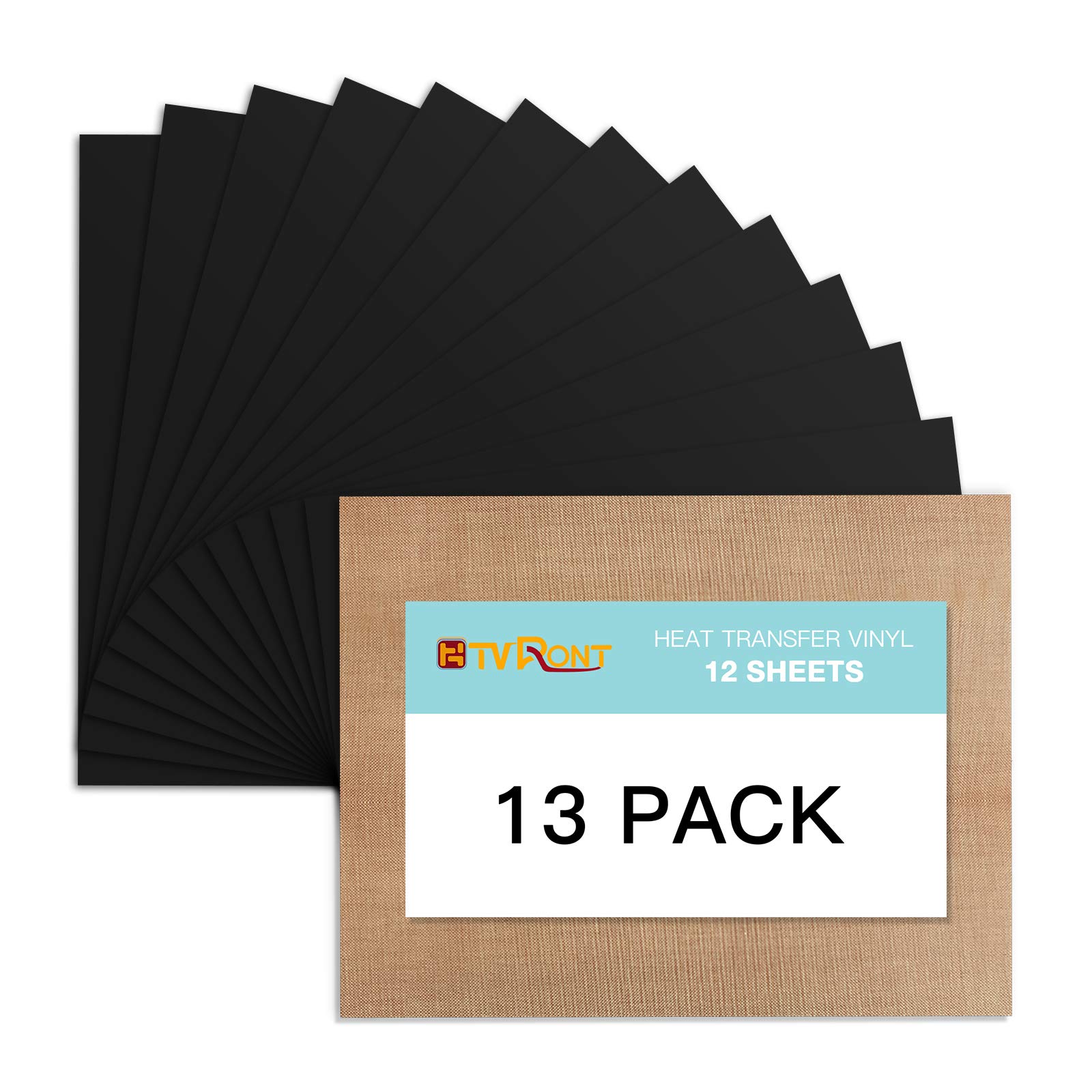 13 Pack Black HTV Heat Transfer Vinyl Bundle - 12