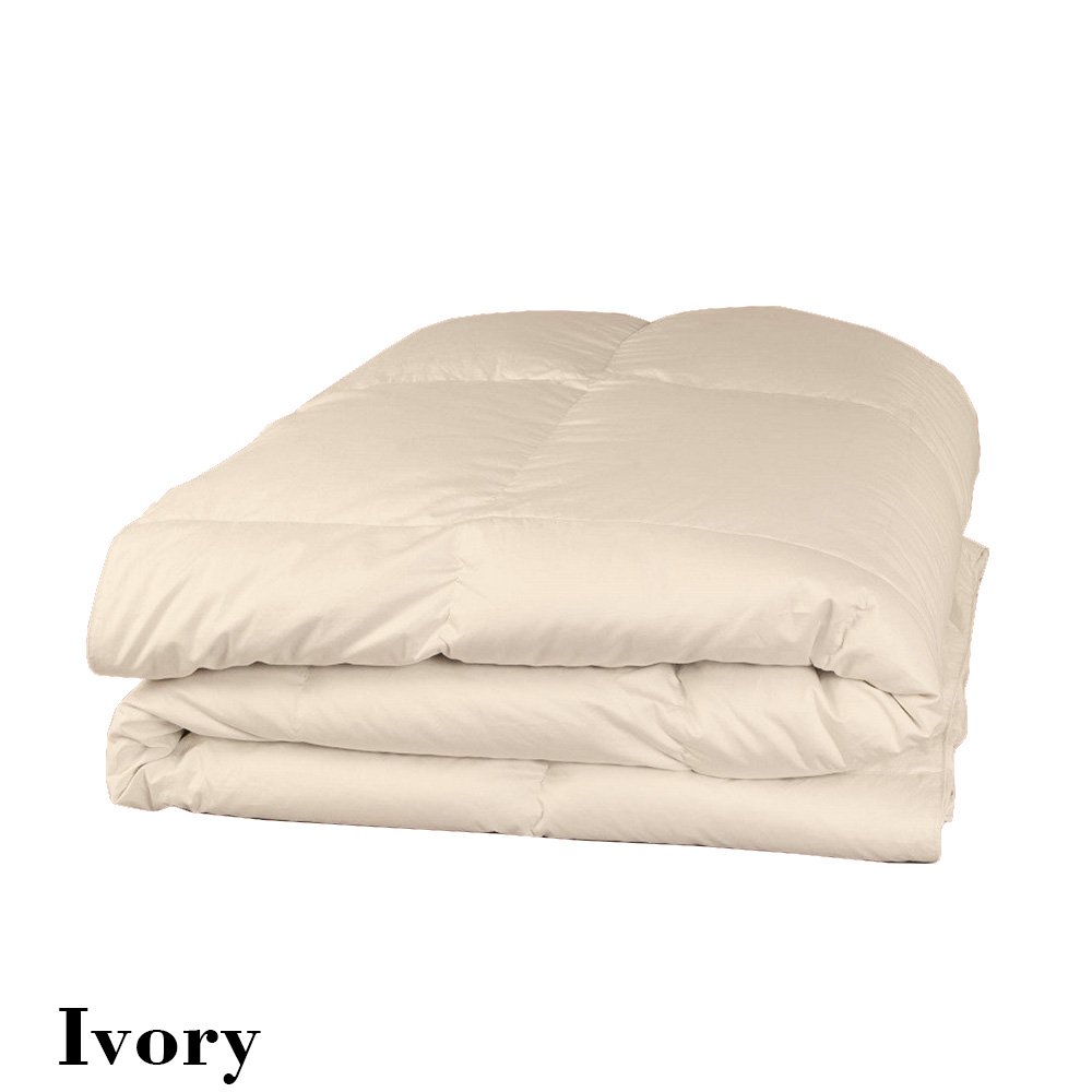Super Soft 100% Egyptian Cotton Comforter Queen Size - 450 Thread Count, 100 GSM, Ivory Cream Solid | Luxury Bedding for Ultimate Comfort & Breathability | Perfect for All-Season Use in Bedrooms, Guest Rooms & Hotels