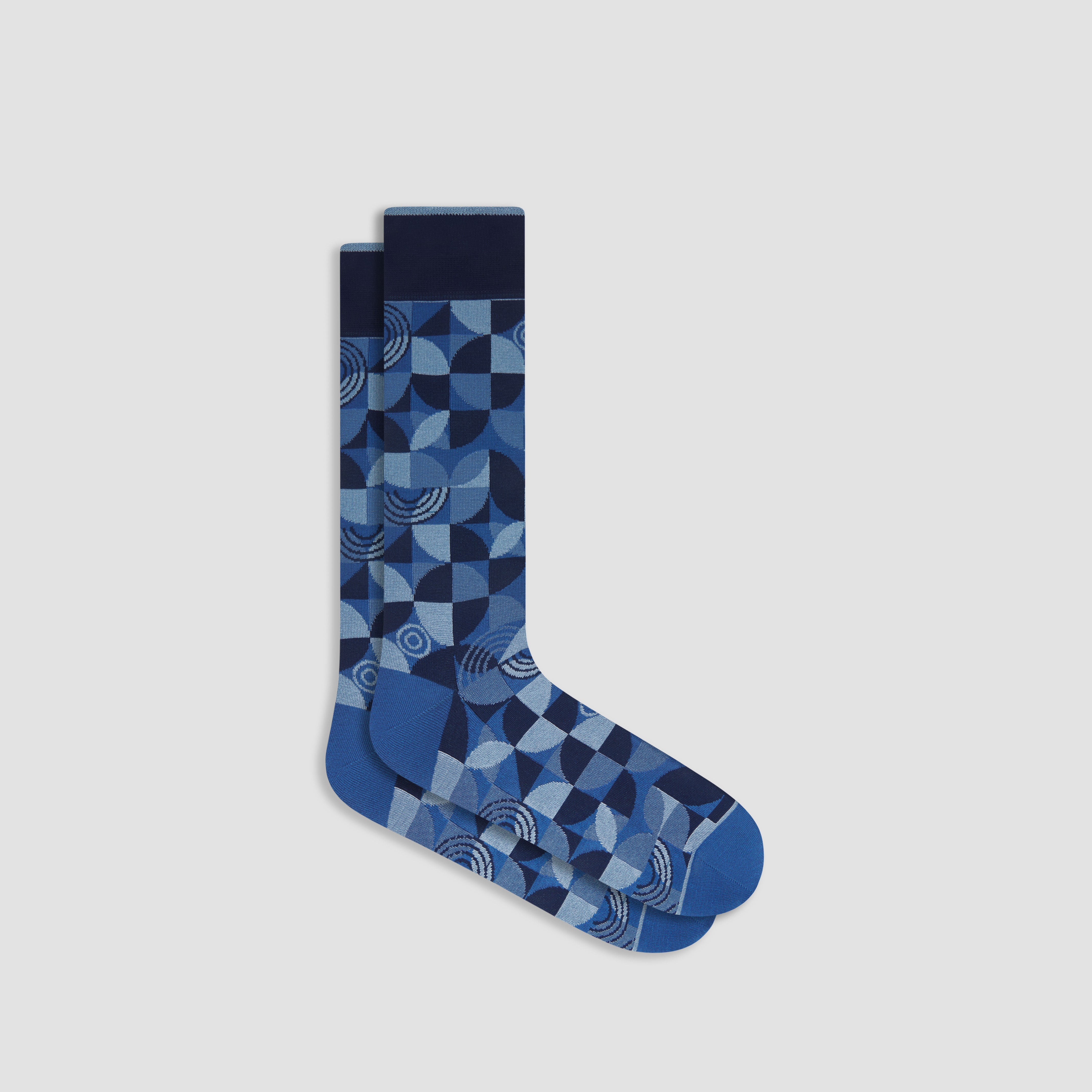 Geometric Print Mid Calf Socks for Women & Men - Trendy Casual & Athletic Crew Socks - Perfect for Running, Gym, Workout & Everyday Wear