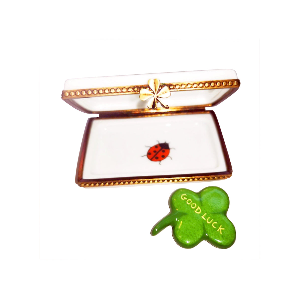 Irish Good Luck Limoges Box - Hand-Painted Porcelain Trinket Box for Collectors | Perfect for St. Patrick's Day Gifts & Home Decor
