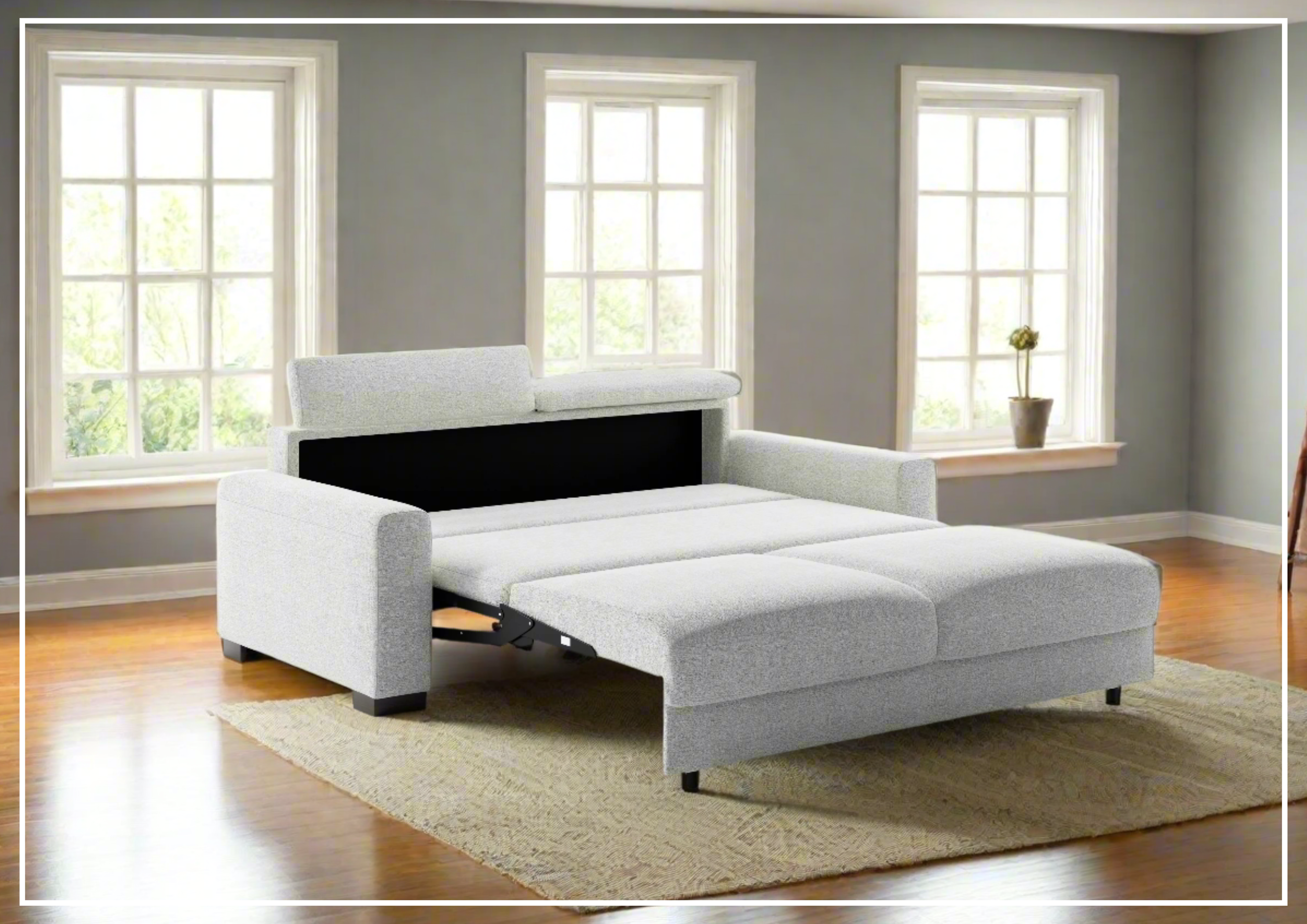 Luonto Elliot King Size Sleeper Sofa with Hybrid Deluxe Function - Convertible Sofa Bed for Guest Room, Living Room & Small Spaces - Comfortable & Space-Saving Furniture for Apartments & Homes