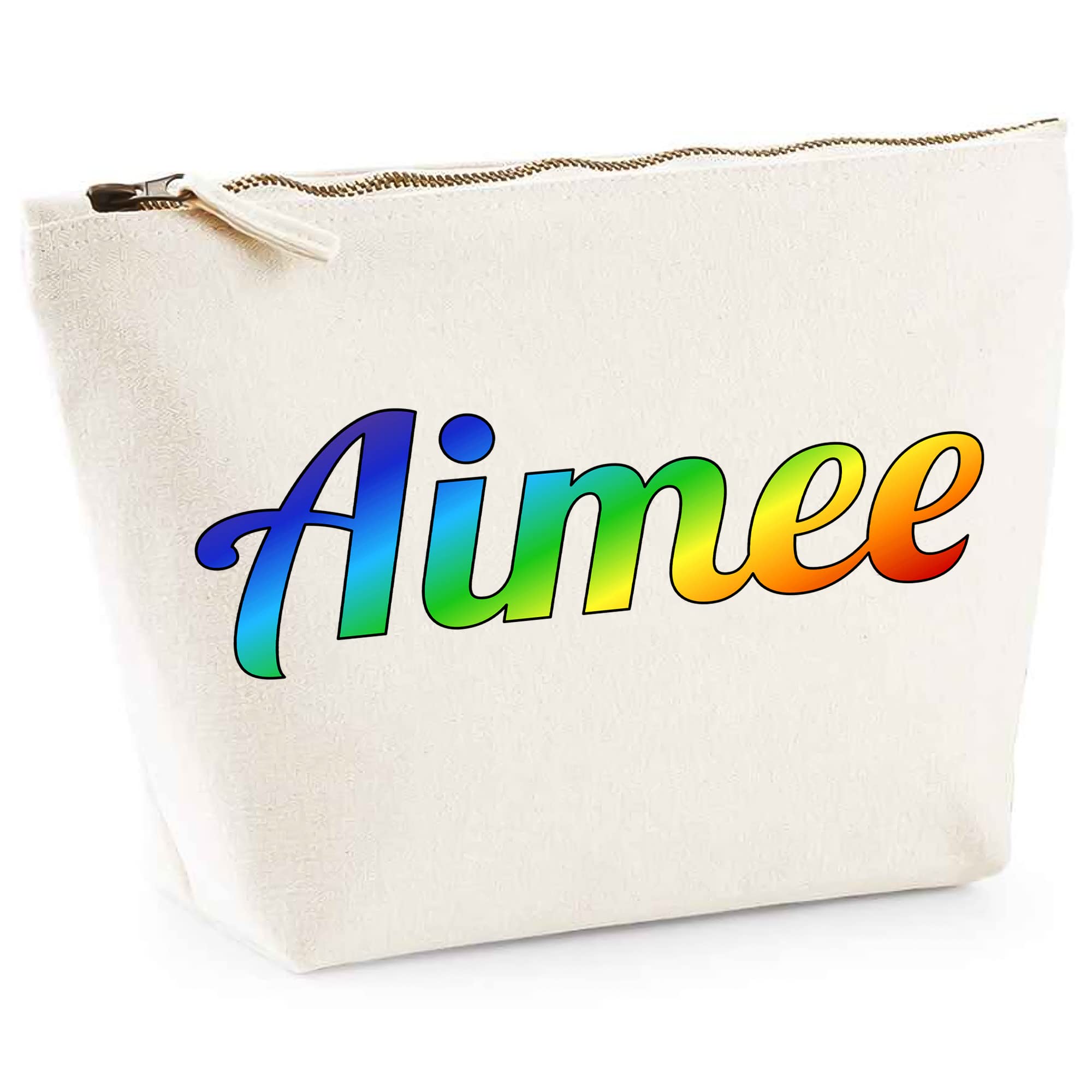 **Custom Rainbow Print Makeup Bag - Personalized Birthday Gift for Women, Travel Cosmetic Pouch, Makeup Organizer (Medium, Black) - Perfect for Travel, Gifts & Daily Beauty Essentials**