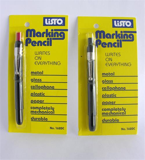 Listo China Markers - Red & Black Pencils for Art, Drafting & Industrial Marking | High-Quality Wax Pencils for Professionals