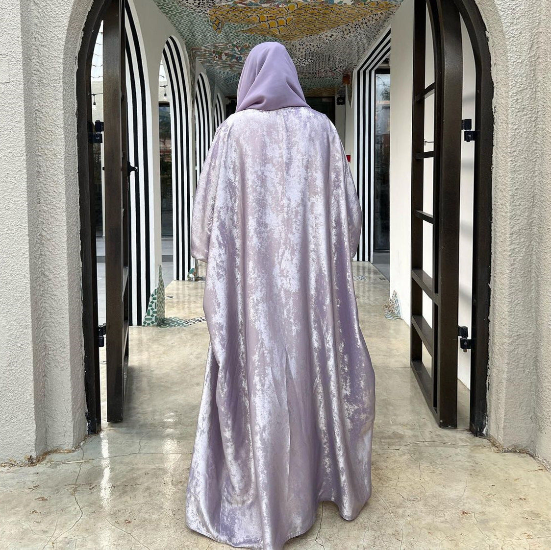 Stylish Stamped Cardigan Robe for Women - Soft Knit Lounge Wear - Perfect for Home, Spa & Cozy Evenings