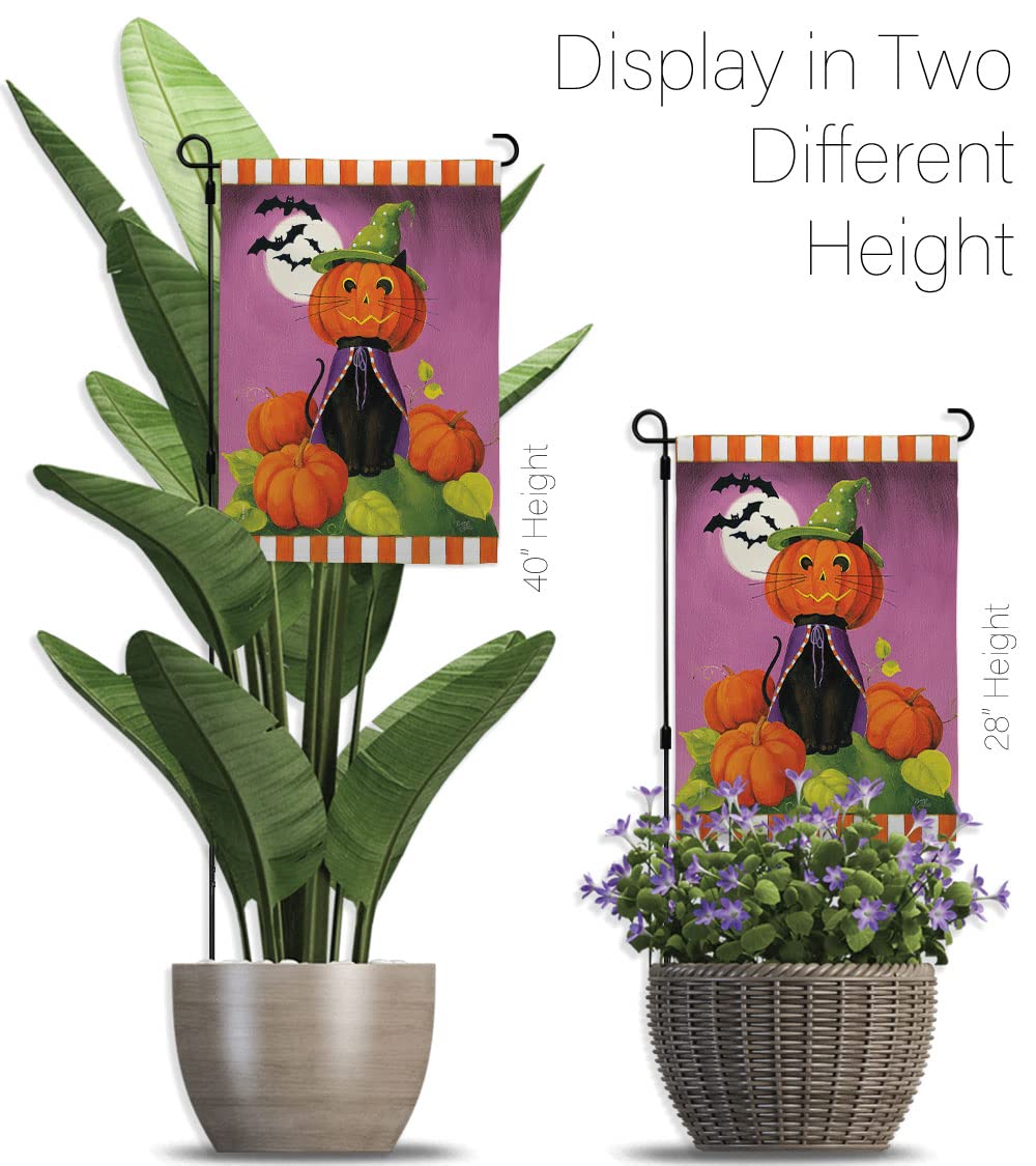 Happy Haunting Cat Garden Flag - Halloween Decor for Yard & Home