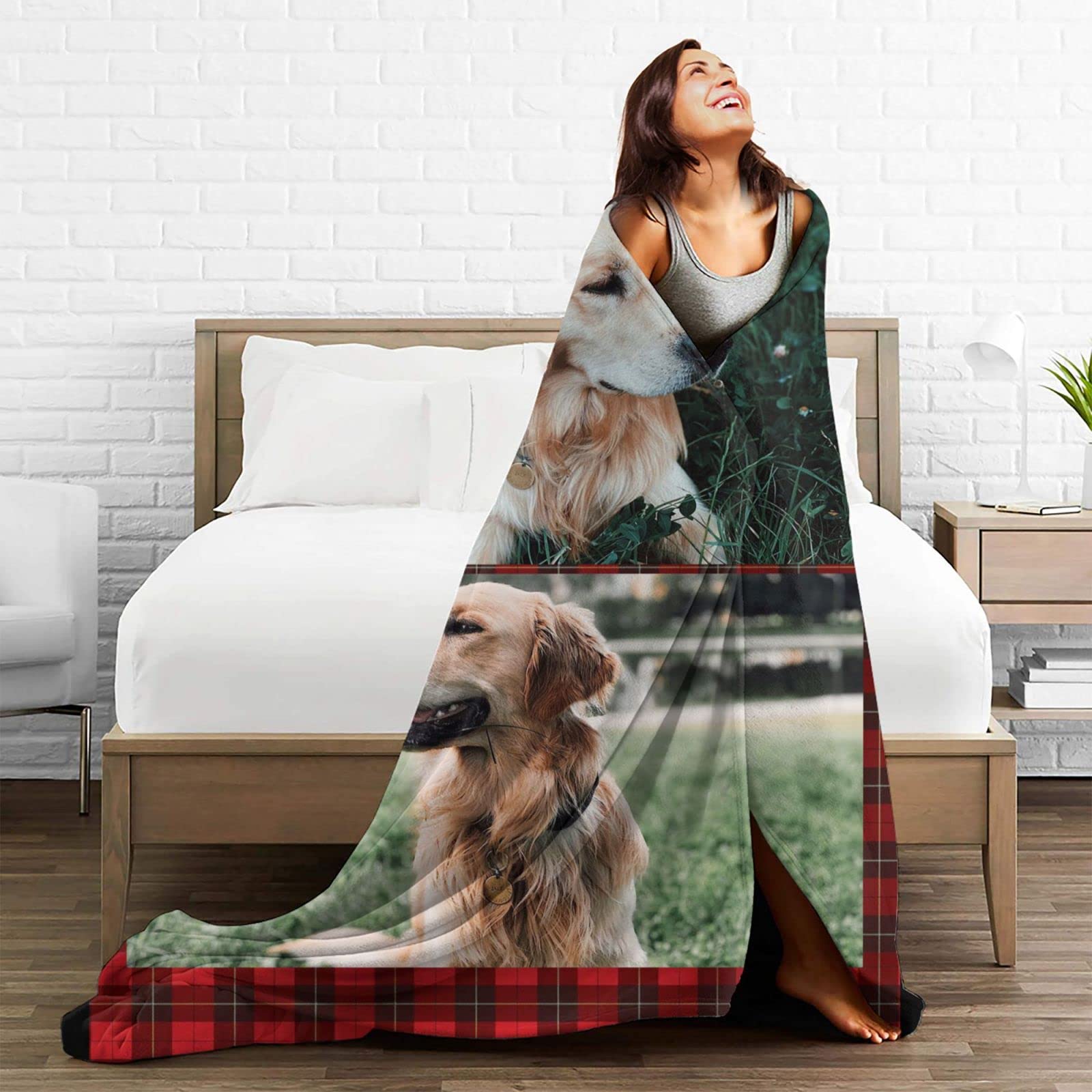 Personalized Photo Blanket - Custom Picture Throw with Text & Collage for Adults, Kids, Family - 30x40 Inches - Perfect for Birthdays, Anniversaries & Home Decor