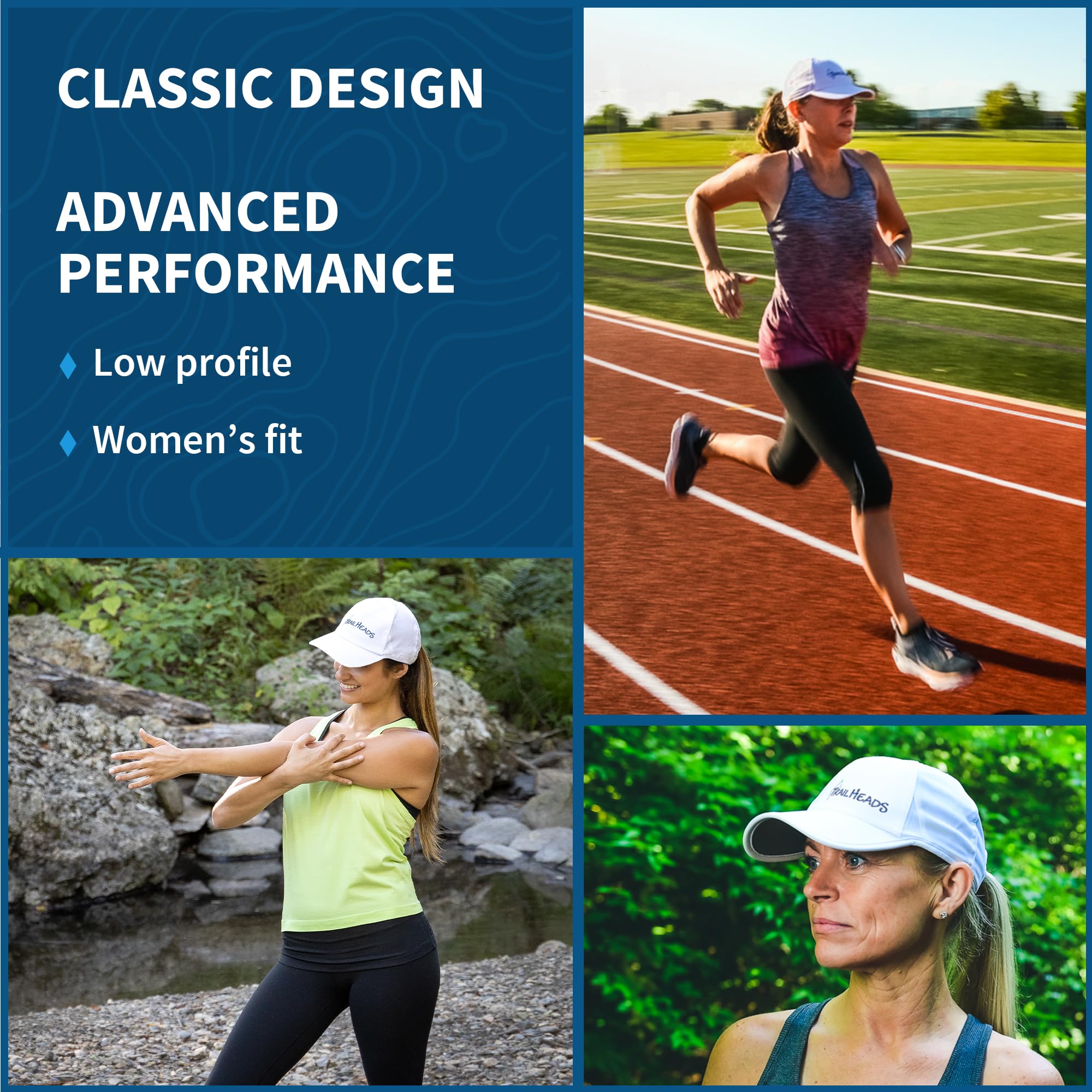 UV Protection Running Hats for Women - 50+ UPF Sun Hat for Outdoor Sports - Lightweight Breathable Baseball Cap for Tennis, Golf, Gym, Workout & Summer Activities