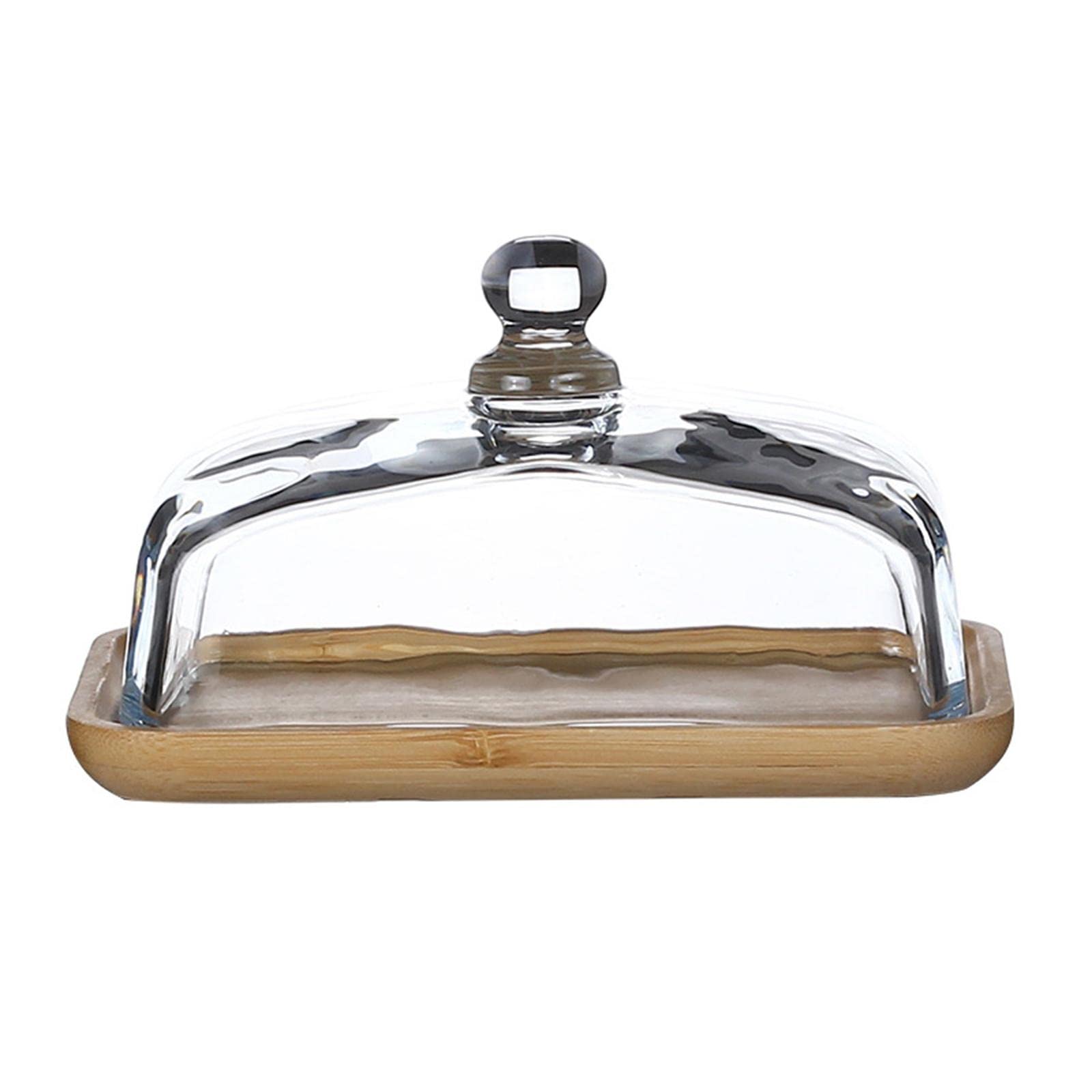 MagiDeal Wooden Serving Tray with Lid - Large Cheese Board & Cake Stand - Thickened Wood Platter for Cold Cuts, Charcuterie, Salad - Perfect for Weddings, Kitchen & Entertaining