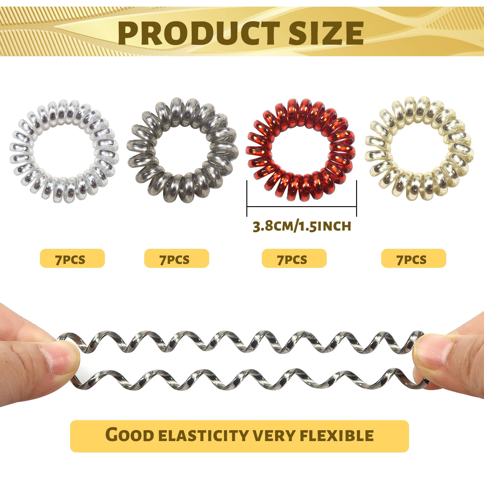 28 Pcs Hair Ties Scrunchies for Women - No Damage Ponytail Holders for Thick Hair - Gym & Daily Use