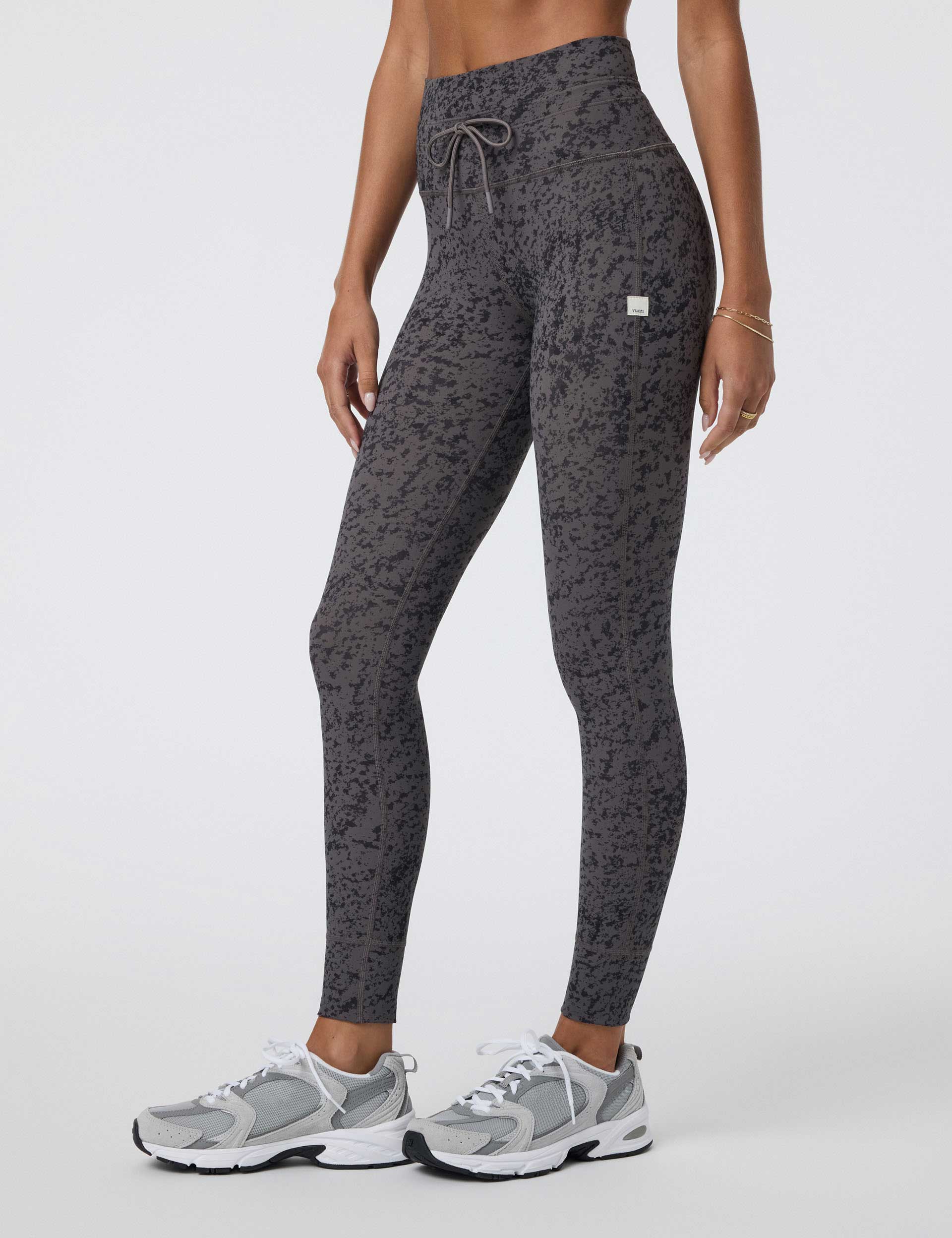High Waist Yoga Pants for Women - Chia Stucco Print Leggings for Workout, Running & Lounge Wear | Comfortable Stretchy Daily Wear