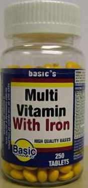 BV Multivitamin with Iron Tablets - 250 Count | Essential Daily Nutrition for Energy & Immune Support | Perfect for Adults & Active Lifestyles