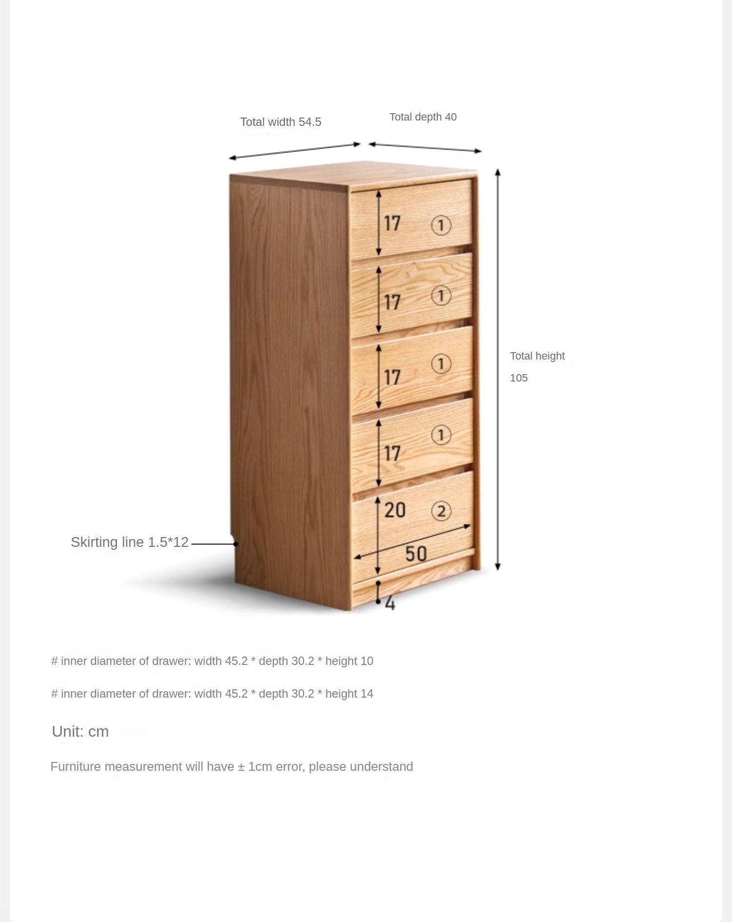 Solid Oak & Black Walnut Wood Storage Drawer - Handcrafted Wooden Organizer for Bedroom, Office, or Kitchen - Perfect for Jewelry, Utensils & Home Organization