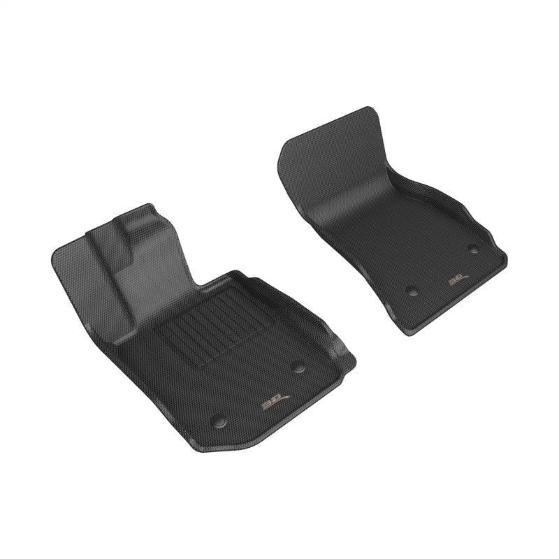 3D MAXpider Custom Fit Floor Mats for 2022-2023 BMW 2 Series Coupe (Automatic Transmission) - KAGU Black All-Weather Protection - Perfect for Daily Driving & Winter Weather