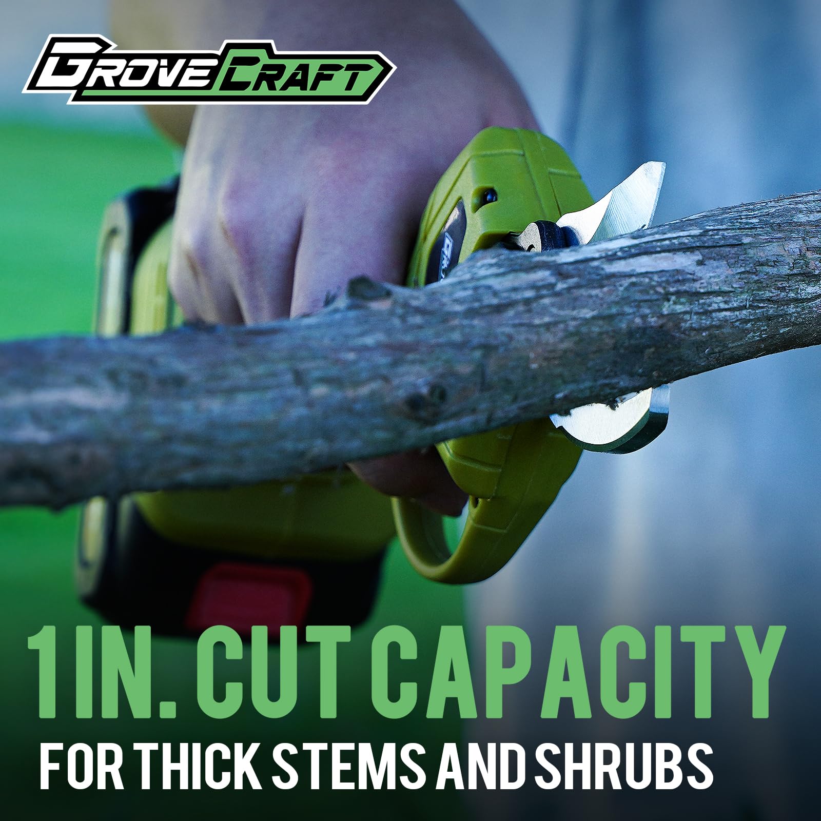 20V 2-in-1 Brushless Cordless Electric Pole Pruning Shear with Battery & Fast Charger - 13ft Reach, 1-Inch Cutting Diameter - Perfect for Tree Trimming, Garden Maintenance & Landscaping