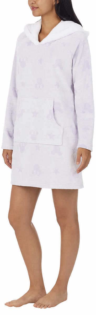 Disney Women's Minnie Mouse Fleece Lounge Hoodie - Cozy Pullover Sweatshirt for Home, Casual Wear & Disney Fans | Soft Winter Comfort Outfit