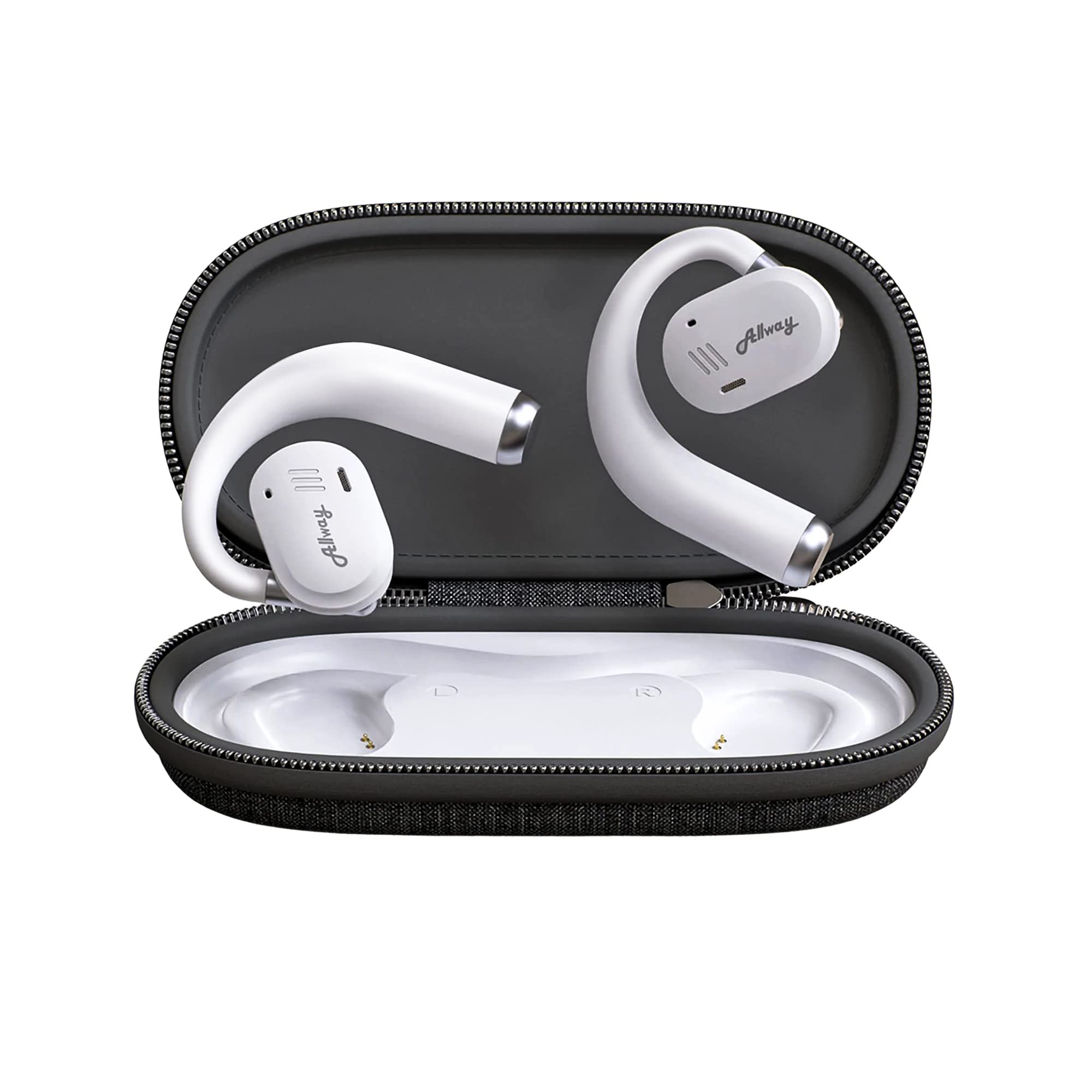 Allway Open Ear Bluetooth 5.3 Wireless Earbuds - 16.2mm Super Bass, Patented Rotation Design, Dual-Mic ENC Noise Cancelling, Lightweight Sport Headphones for Running, Cycling & Outdoor Activities