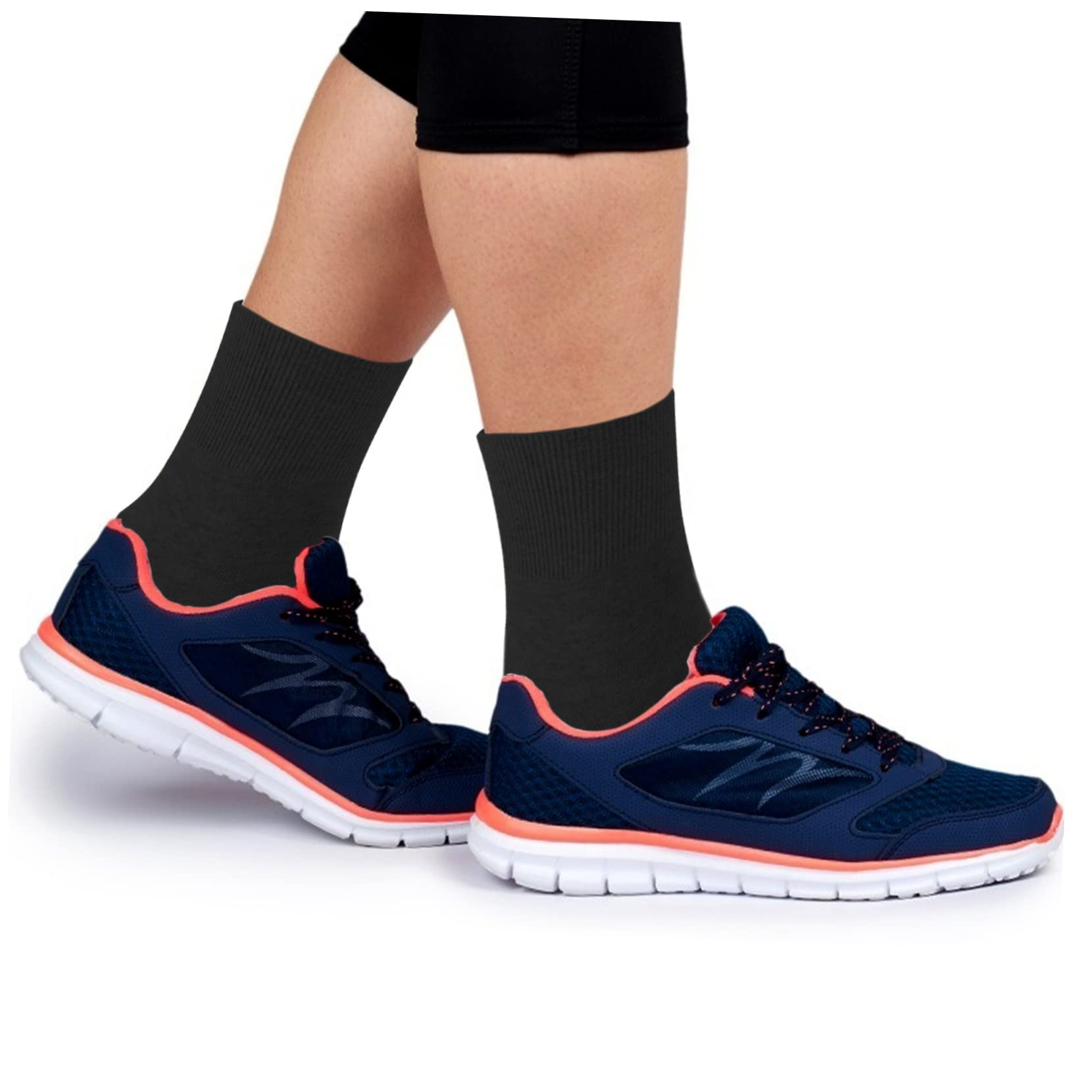 Beavorty Men's Cotton Socks for Cracked Heels & Rough Skin - Moisturizing & Softening Socks for Dry Feet Care - Ideal for Daily Wear, Work & Home Comfort