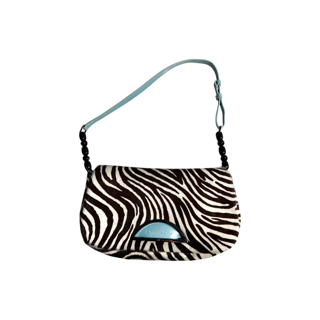 Vintage Dior Zebra Print Pony Hair Malice Bag - Luxury Designer Handbag for Women, Fashion Accessory for Parties, Dating & Special Occasions