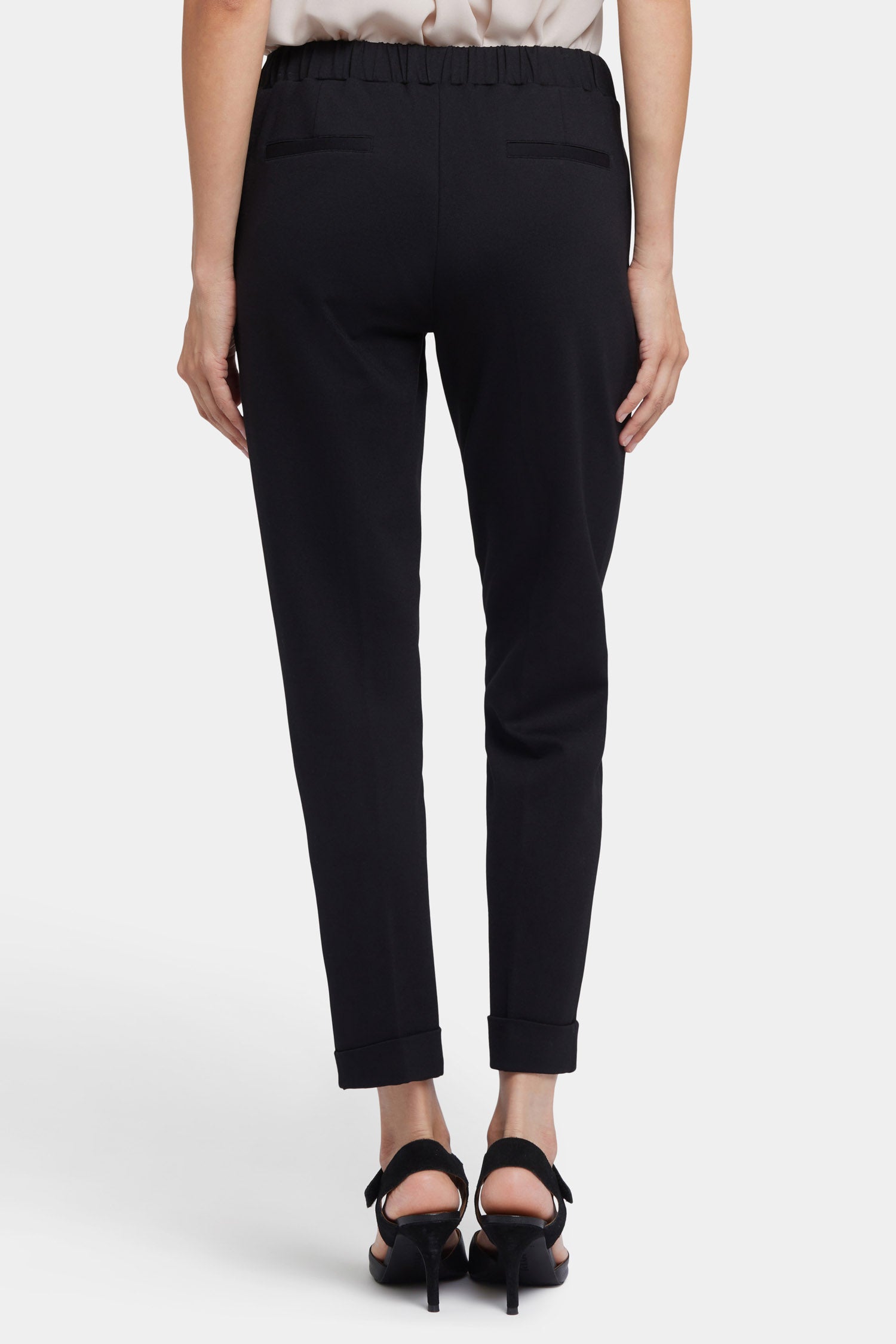 Cassidy Women's Ankle Pull On Pants - Comfortable Stretch Work Pants for Business Casual & Office Wear (Black)