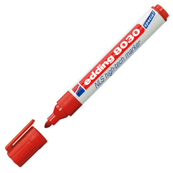 edding 8030 NLS Bullet Tip Permanent Marker - Bold Ink for Whiteboards, Glass & Metal - Ideal for Office, School & Industrial Labeling