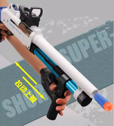 Super Shorty M870 Foam Dart Blaster with Shell Ejection - Realistic Shotgun Toy for Nerf Battles, Outdoor Play & Cosplay