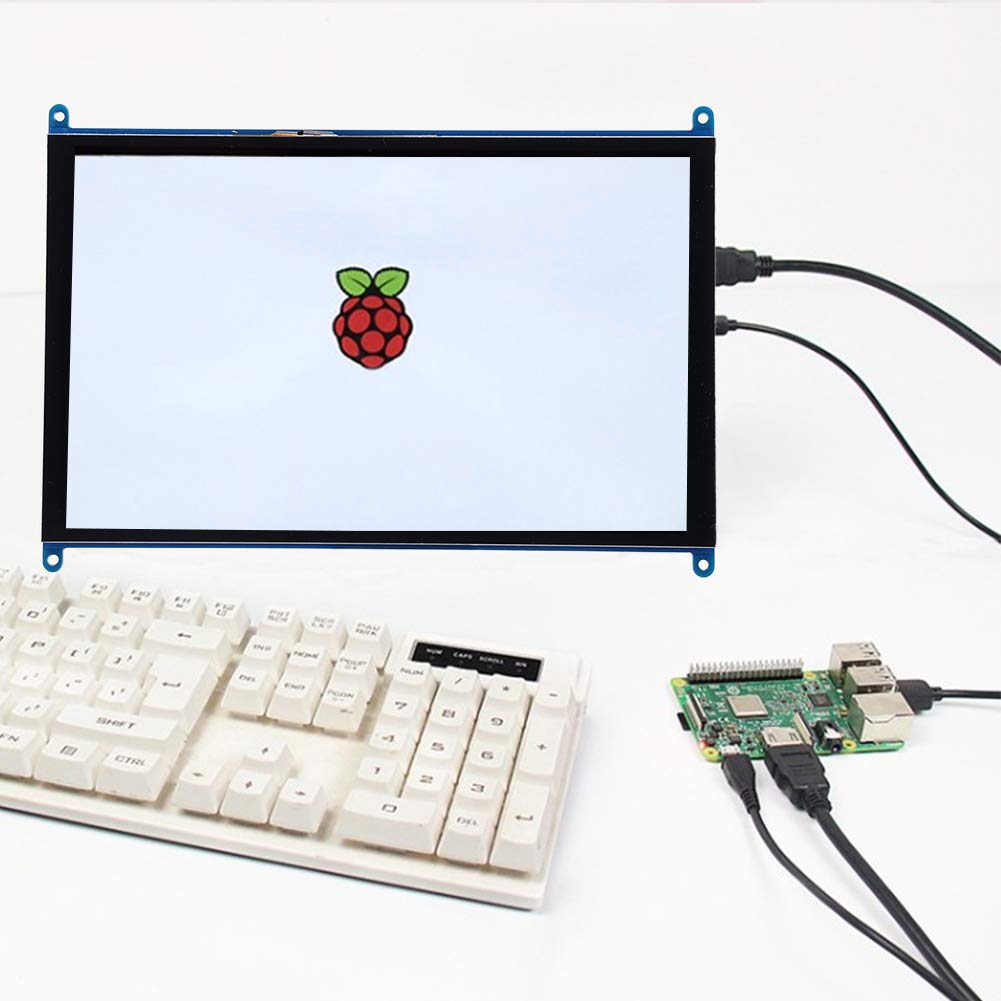 10 Inch FastUU Touchscreen LCD Monitor - HD 1024x600 Resolution, Wide Viewing Angle, HDMI & USB Ports - Computer Screen Replacement, Raspberry PI Compatible - Perfect for DIY Projects, Digital Signage & Smart Home Displays