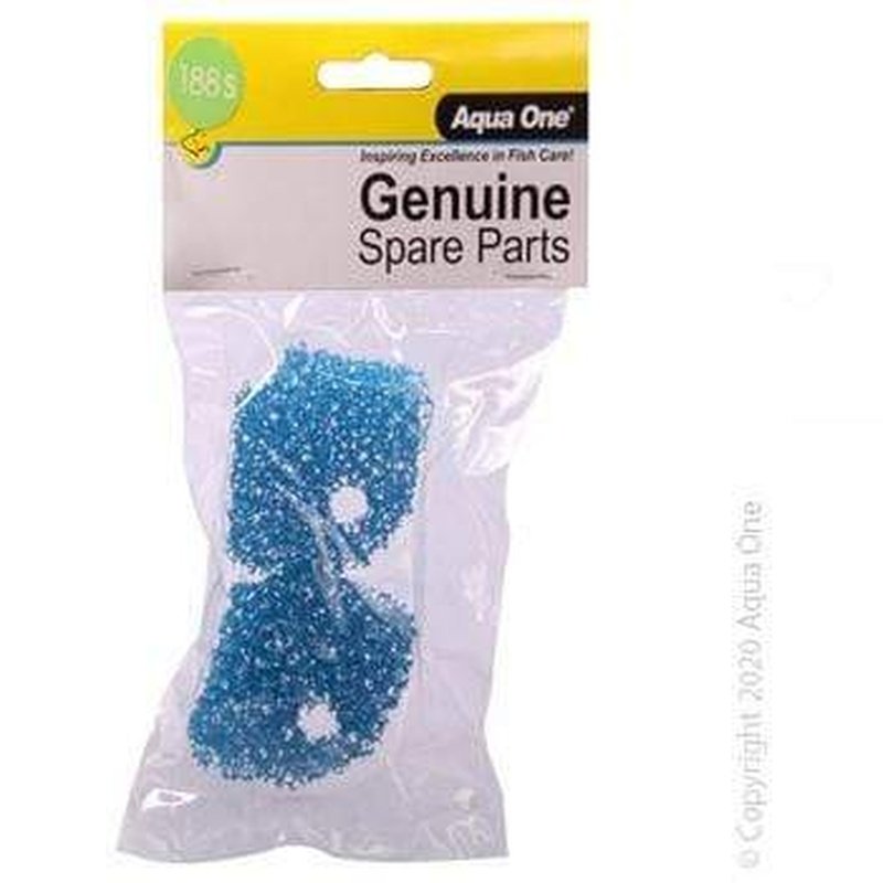 Aqua One Sponge Filter Media 15ppi 2-Pack (188s IFX 50) - High Porosity Sponge for Aquarium Filtration, Fish Tank & Pond Use